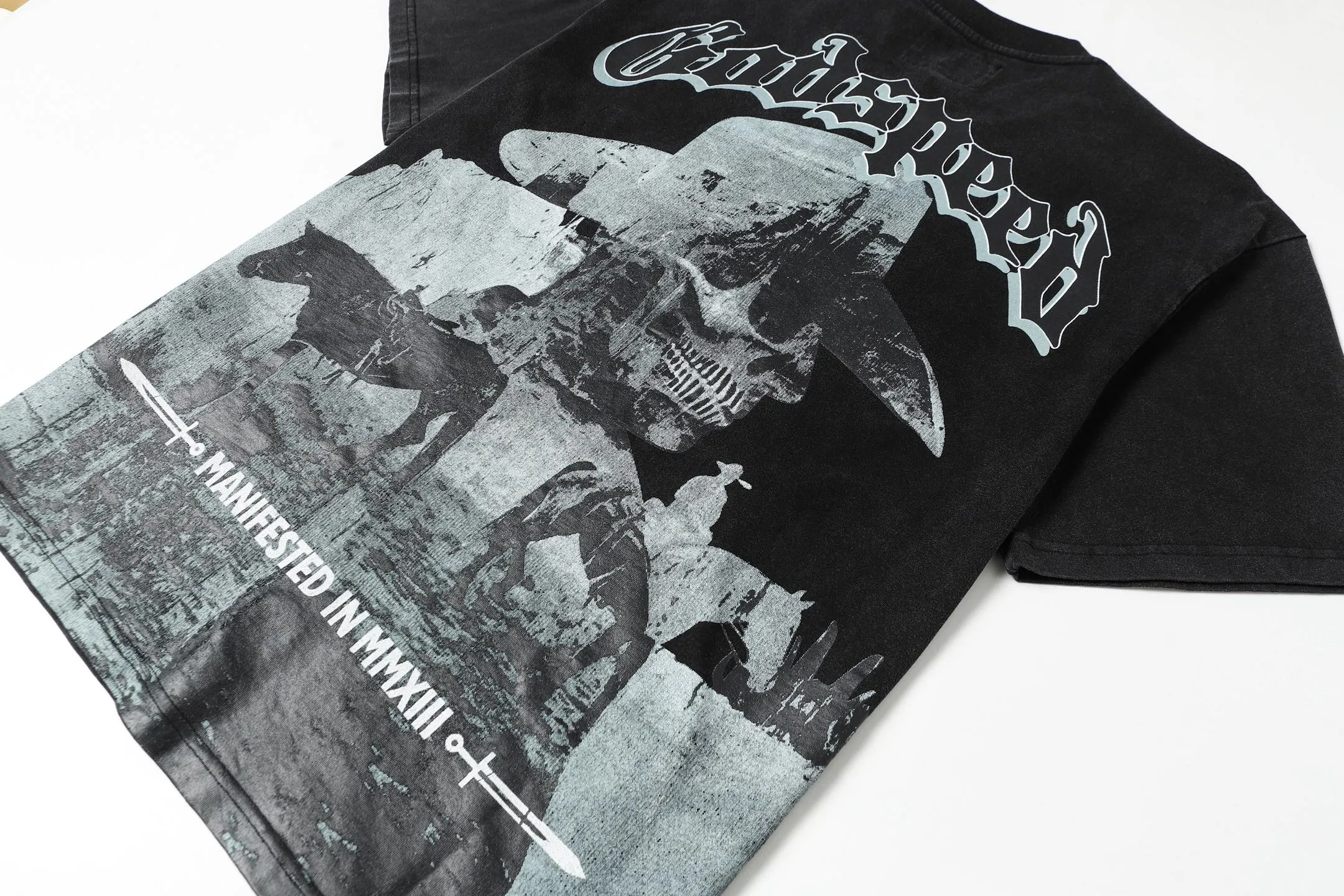 6035# Black｜ Godspeed Retro T（ ） （fabric）：32 Sizes（size）：S-M-L-XL （colour）： Black 👉