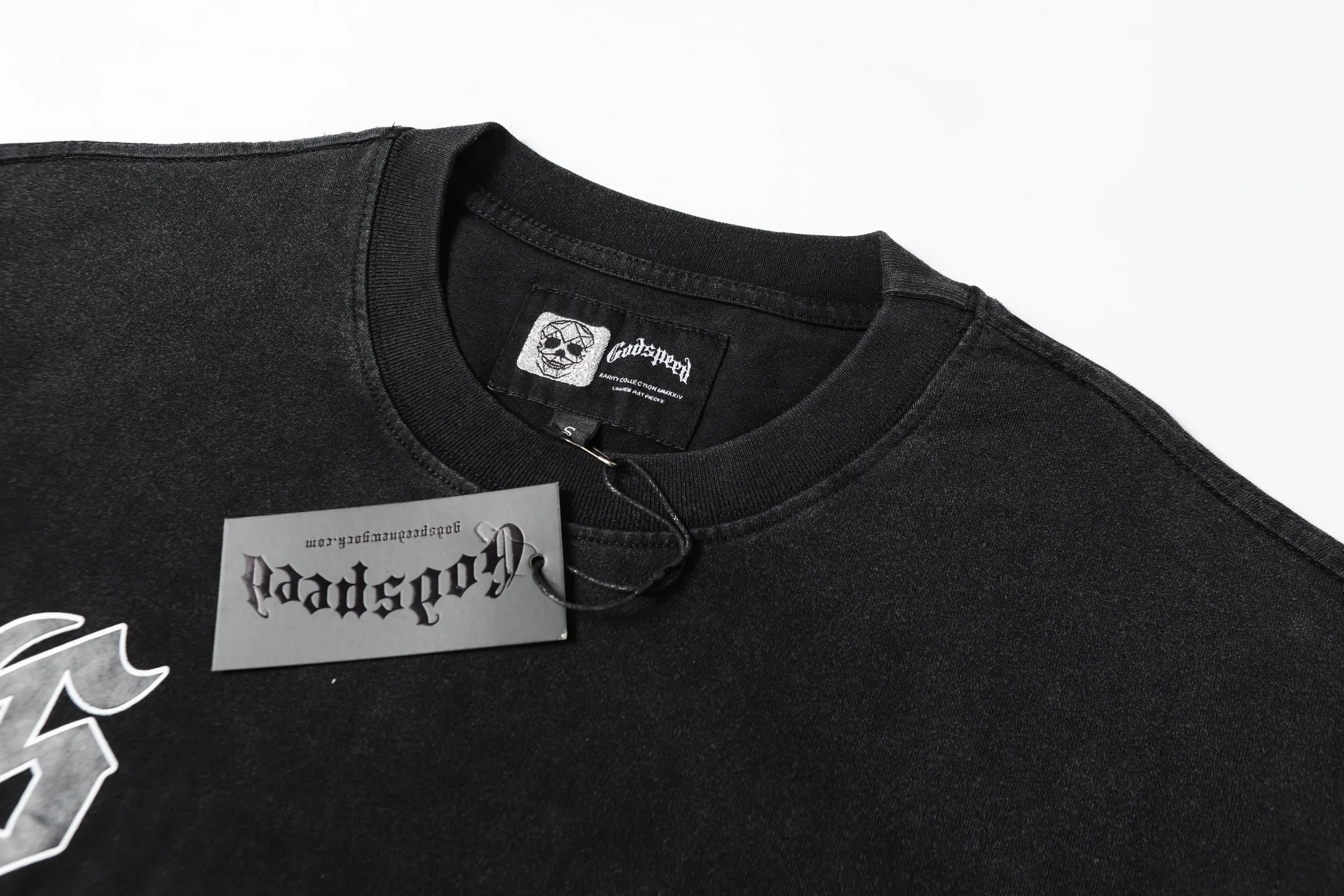 6035# Black｜ Godspeed Retro T（ ） （fabric）：32 Sizes（size）：S-M-L-XL （colour）： Black 👉