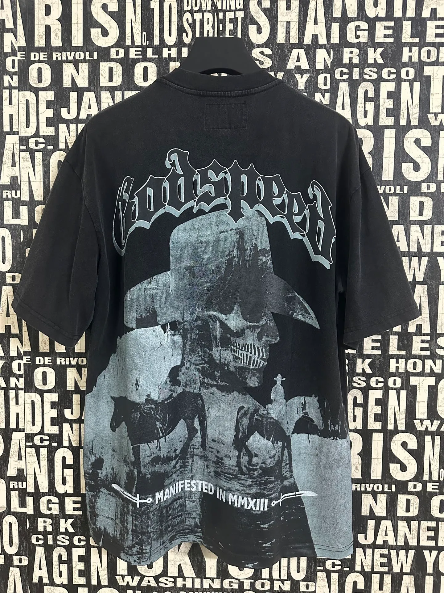 6035# Black｜ Godspeed Retro T（ ） （fabric）：32 Sizes（size）：S-M-L-XL （colour）： Black 👉