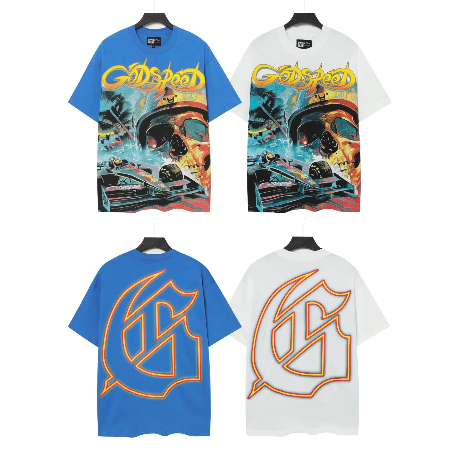 5095#White/ ｜ Godspeed Retro T（ ） （fabric）：32 Sizes（size）：S-M-L-XL （colour）：White、