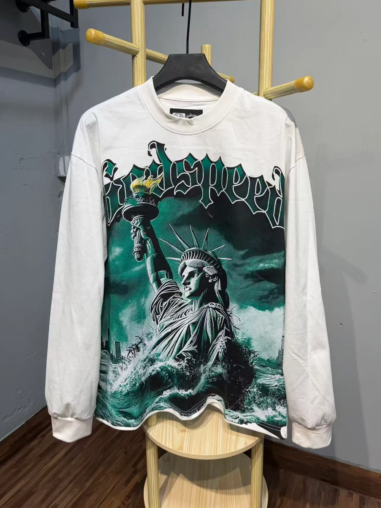 G # White I Godspeed Retro T（ ） （fabric）： 26 Sizes（size）：S-M-L-XL （colour）： White