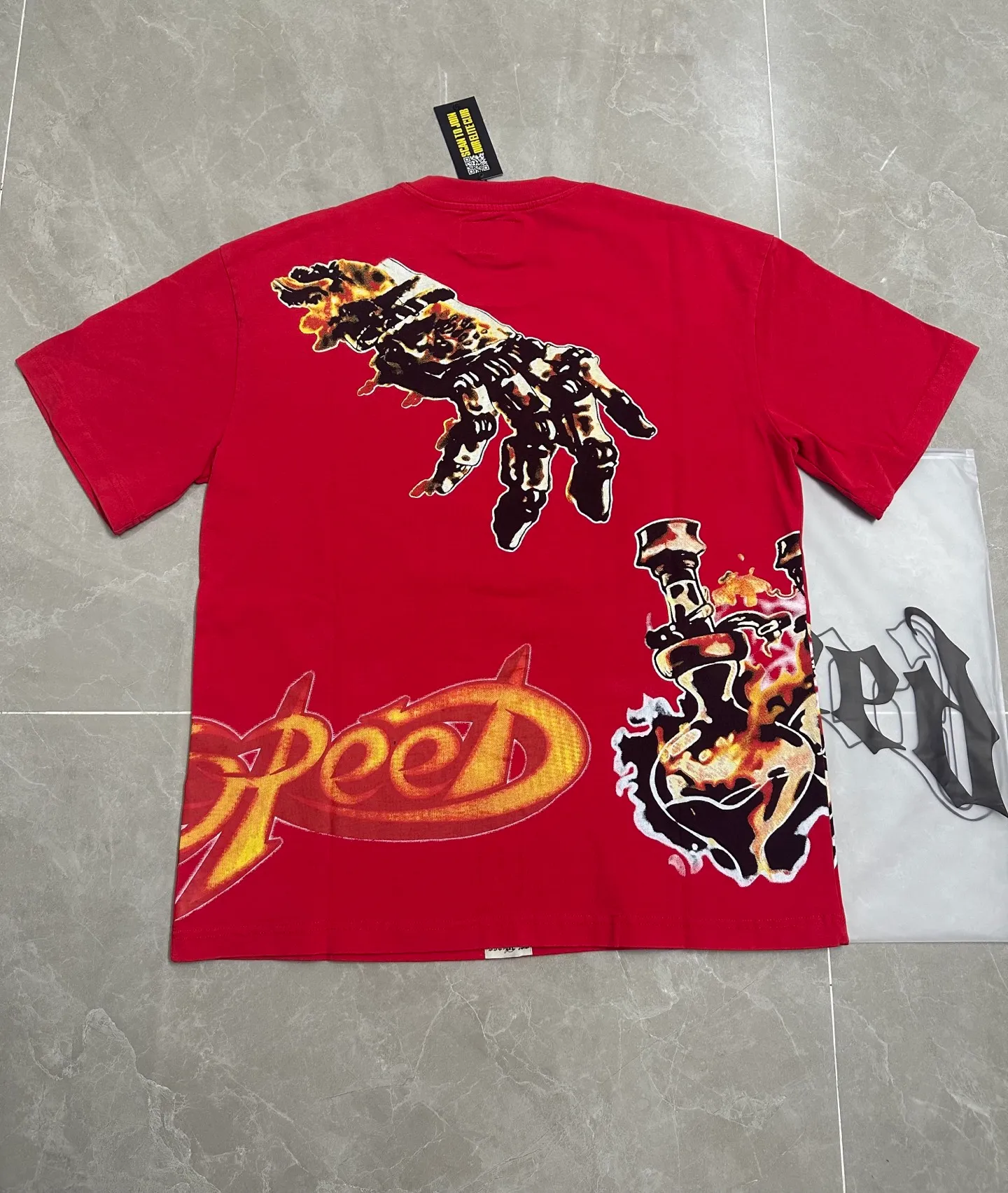 6315# Bright Red｜ Godspeed Retro T（ ） （fabric）：32 Sizes（size）：S-M-L-XL （colour）： Bright Red