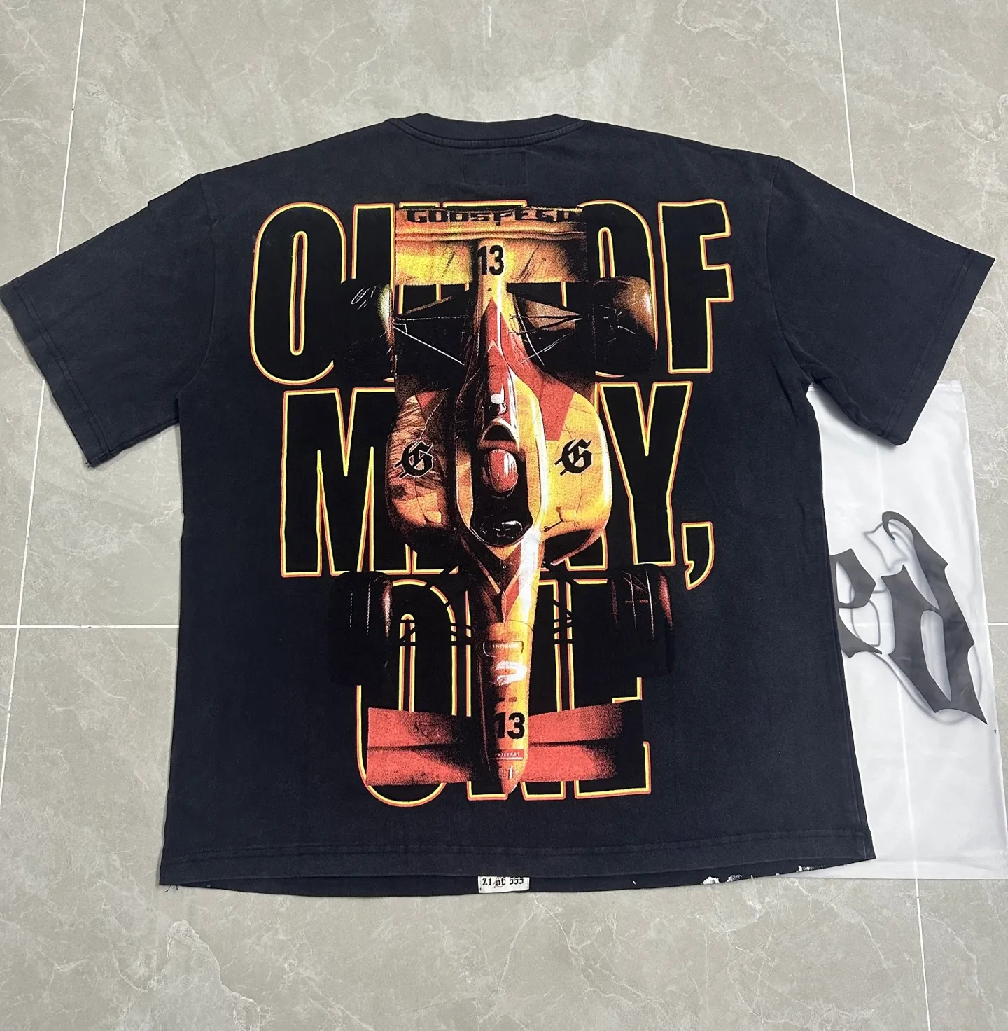 6113# Retro Black I Godspeed Retro T（ ） （fabric）：32 Sizes（size）：S-M-L-XL （colour）： Black