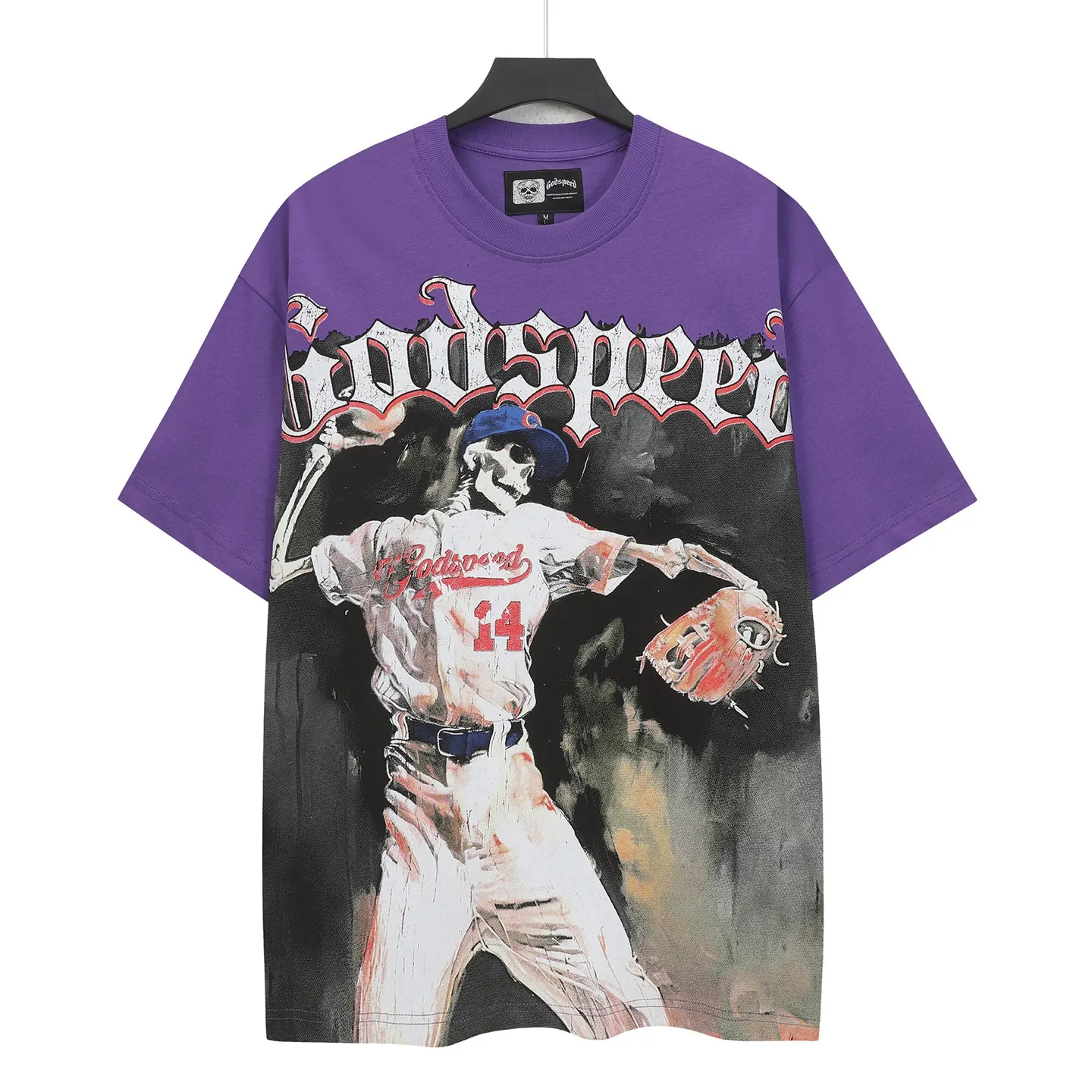 5151#Purple｜ Godspeed Retro T（ ） （fabric）：32 Sizes（size）：S-M-L-XL （colour）：Purple