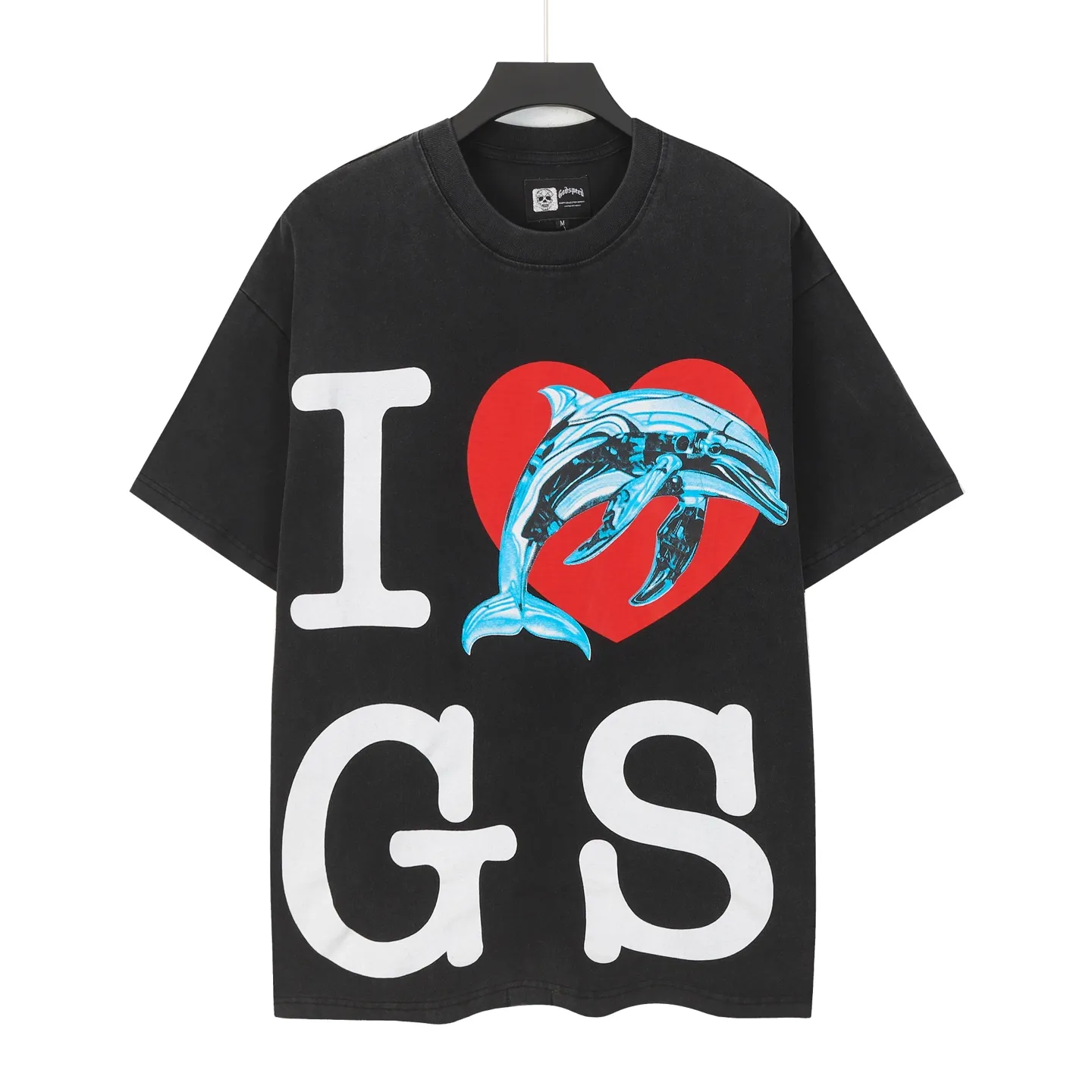 6082# I Godspeed Retro T（ ） （fabric）：32 Sizes（size）：S-M-L-XL （colour）： Black