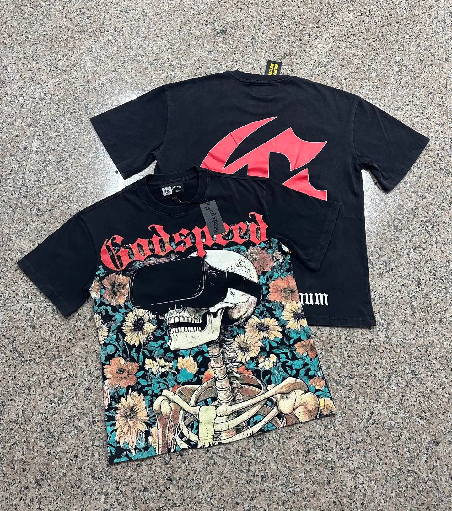 6135# Black I In Stock （ ） Godspeed Retro T（ ） （fabric）：32 Sizes（size）：S-M-L-XL （colour）： Black