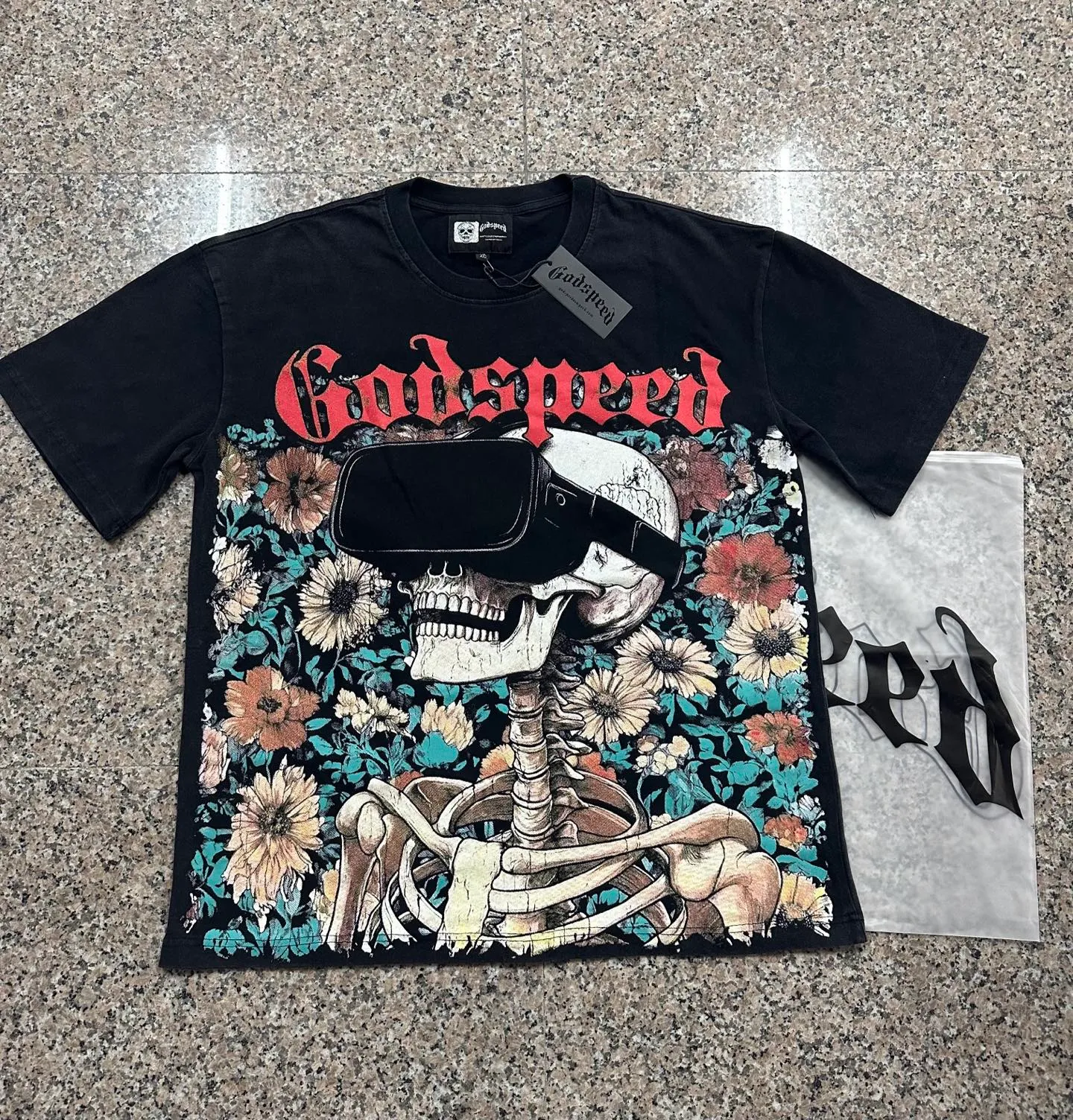 6135# Black I In Stock （ ） Godspeed Retro T（ ） （fabric）：32 Sizes（size）：S-M-L-XL （colour）： Black