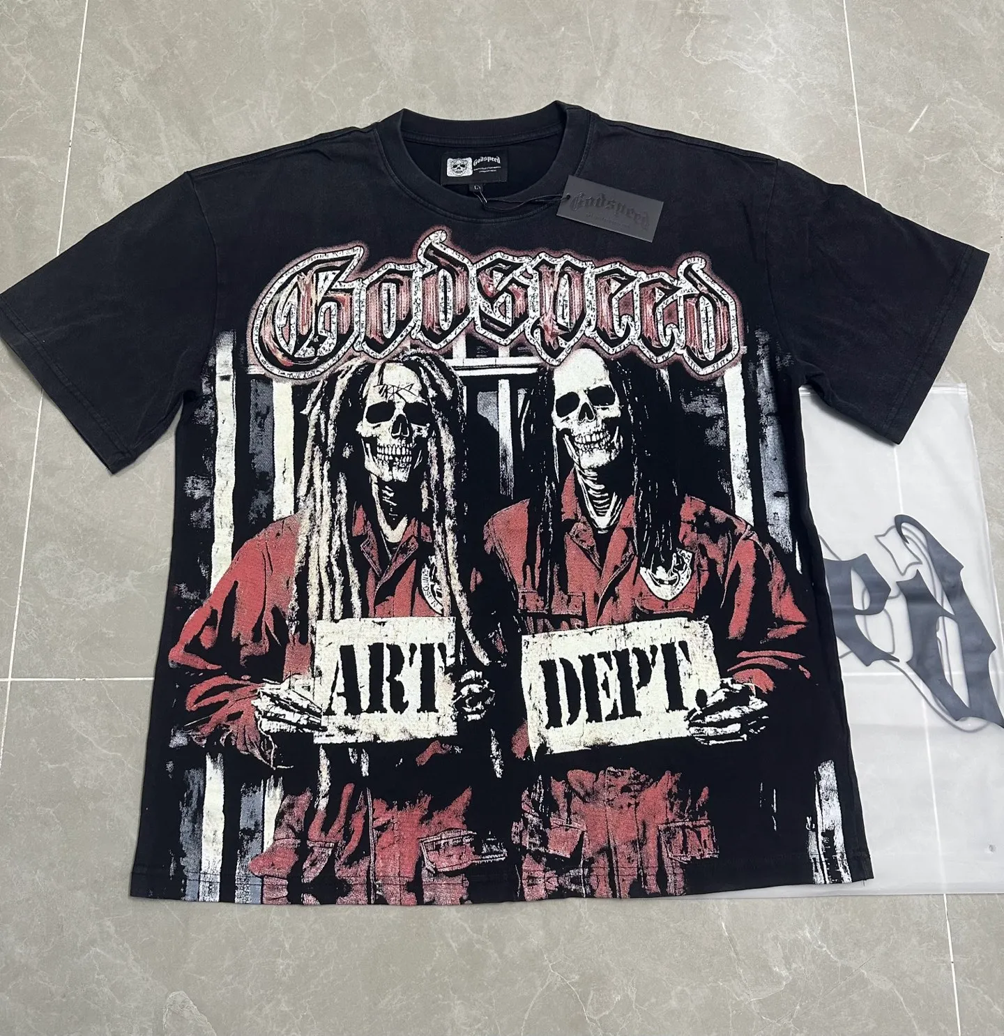 6119# Retro ｜ Godspeed Retro T（ ） （fabric）：32 Sizes（size）：S-M-L-XL （colour）： Black