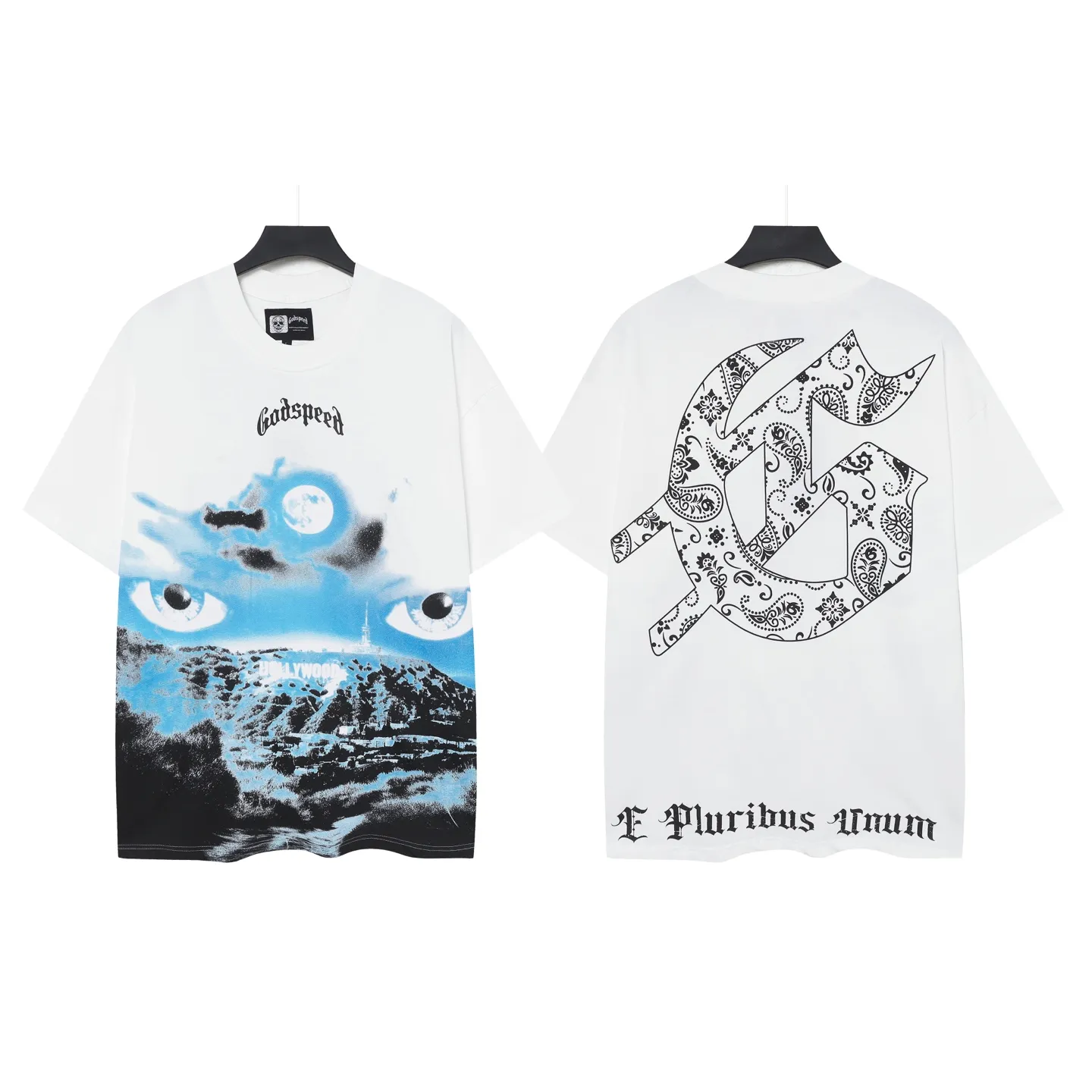 5076#White ｜ Godspeed Retro T（ ） （fabric）：32 Sizes（size）：S-M-L-XL （colour）：White