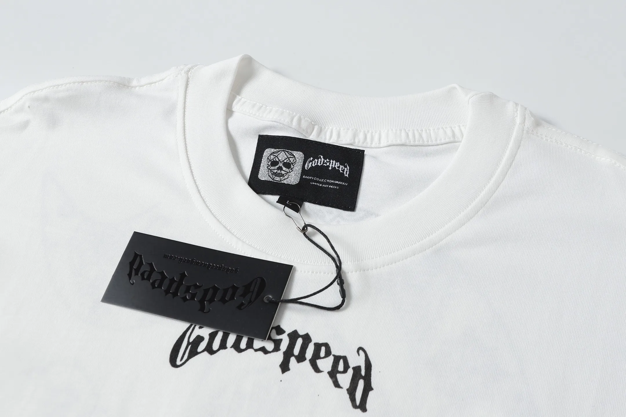 5076#White ｜ Godspeed Retro T（ ） （fabric）：32 Sizes（size）：S-M-L-XL （colour）：White