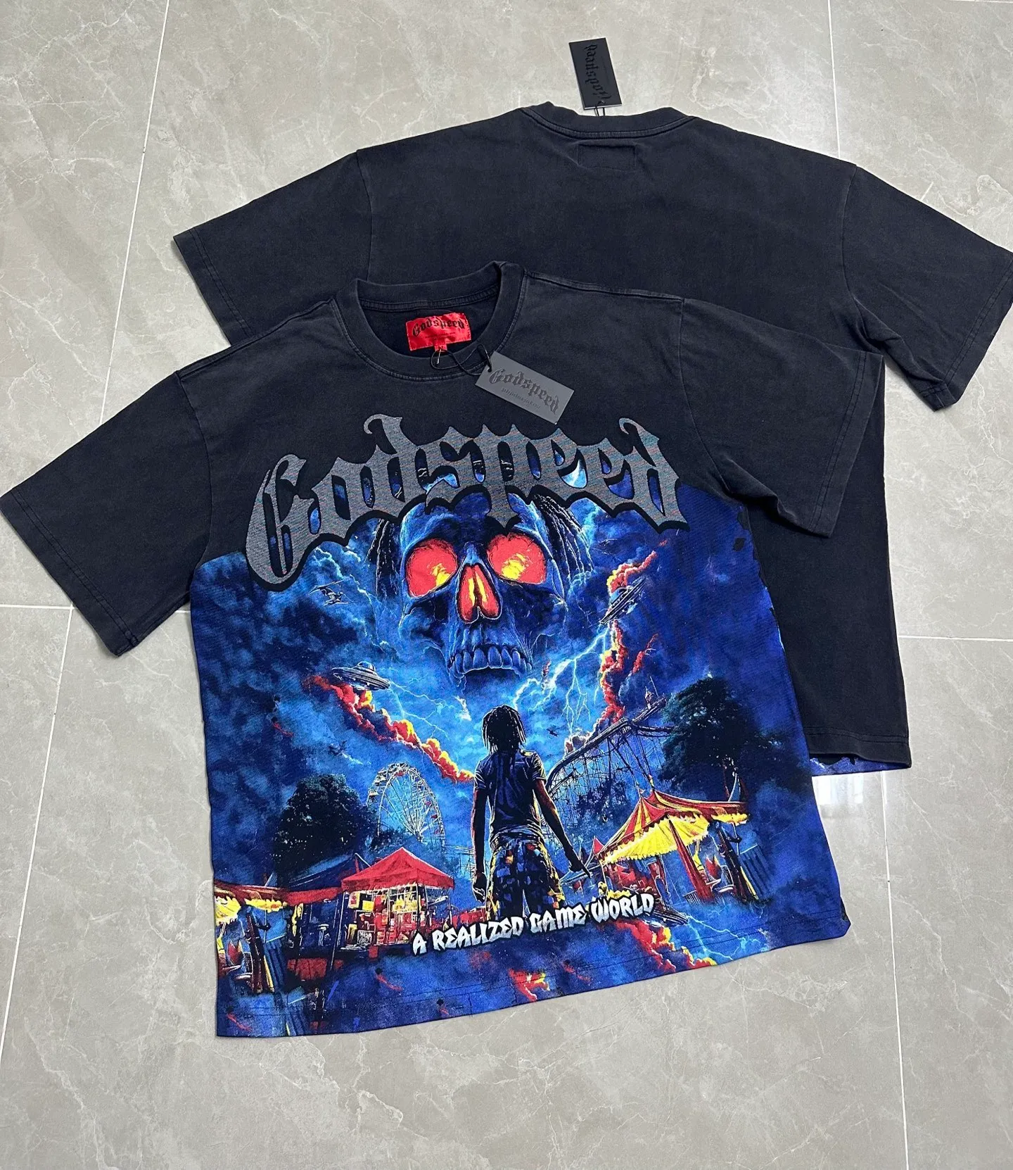 Black ｜ In Stock （new） Godspeed Retro T（ ） （fabric）：32 Sizes（size）：S-M-L-XL （colour）： Black 👉