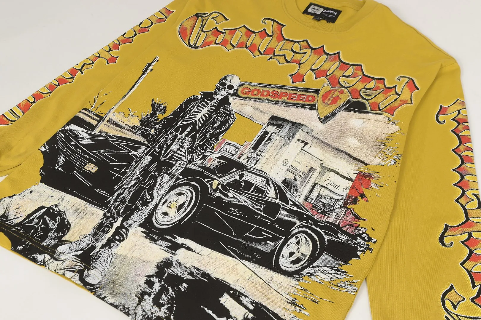 G # Yellow I Godspeed Retro T（ ） （fabric）： 26 Sizes（size）：S-M-L-XL （colour）： Yellow