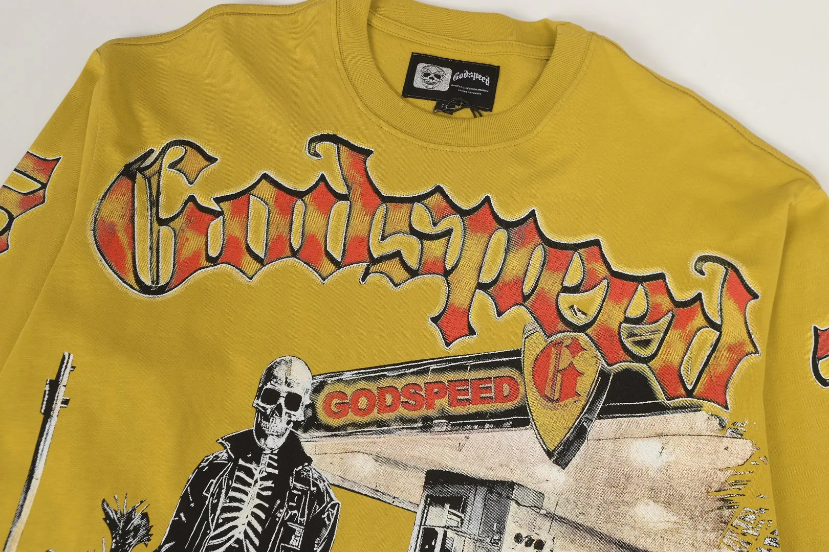 G # Yellow I Godspeed Retro T（ ） （fabric）： 26 Sizes（size）：S-M-L-XL （colour）： Yellow