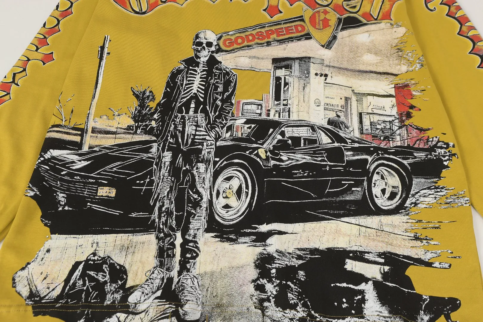 G # Yellow I Godspeed Retro T（ ） （fabric）： 26 Sizes（size）：S-M-L-XL （colour）： Yellow