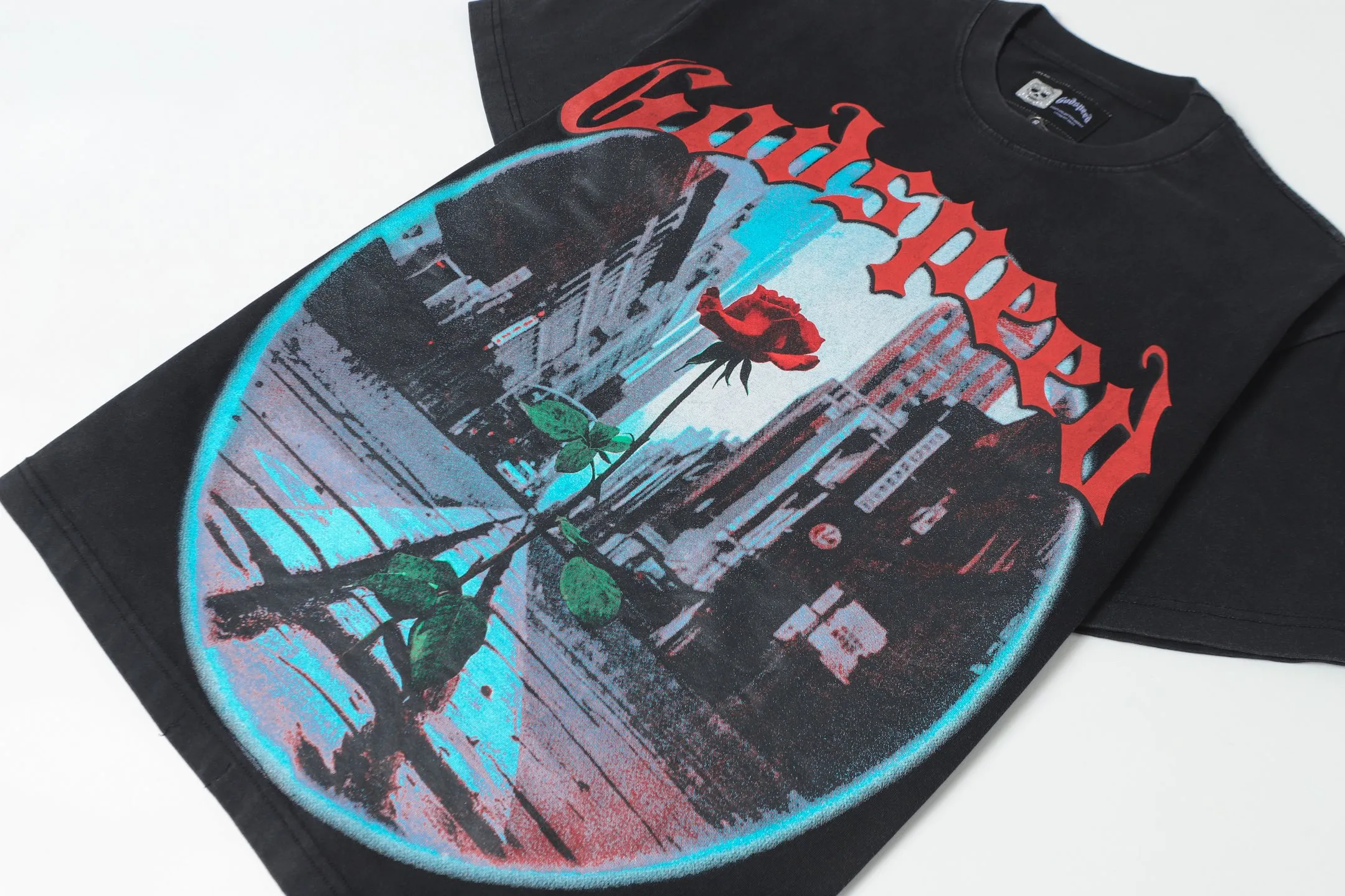6079# Black｜ Godspeed Retro T（ ） （fabric）：32 Sizes（size）：S-M-L-XL （colour）： Black 👉 👉
