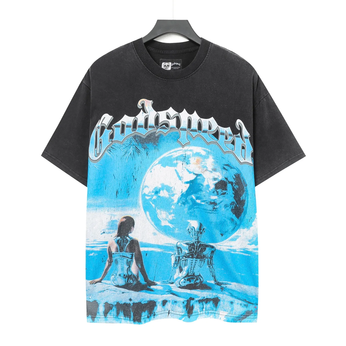 6015# Black/ ｜ Godspeed Retro T（ ） （fabric）：32 Sizes（size）：S-M-L-XL （colour）： Black/ 👉 👉 👉