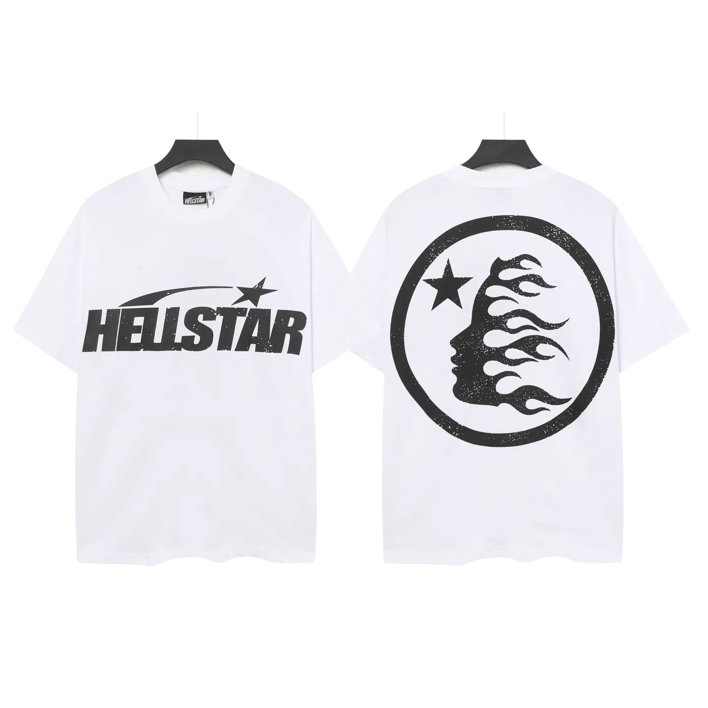 #White｜ In Stock Hellstar T （fabric):32 Sizes（size）：S-M L X L （colour）：White