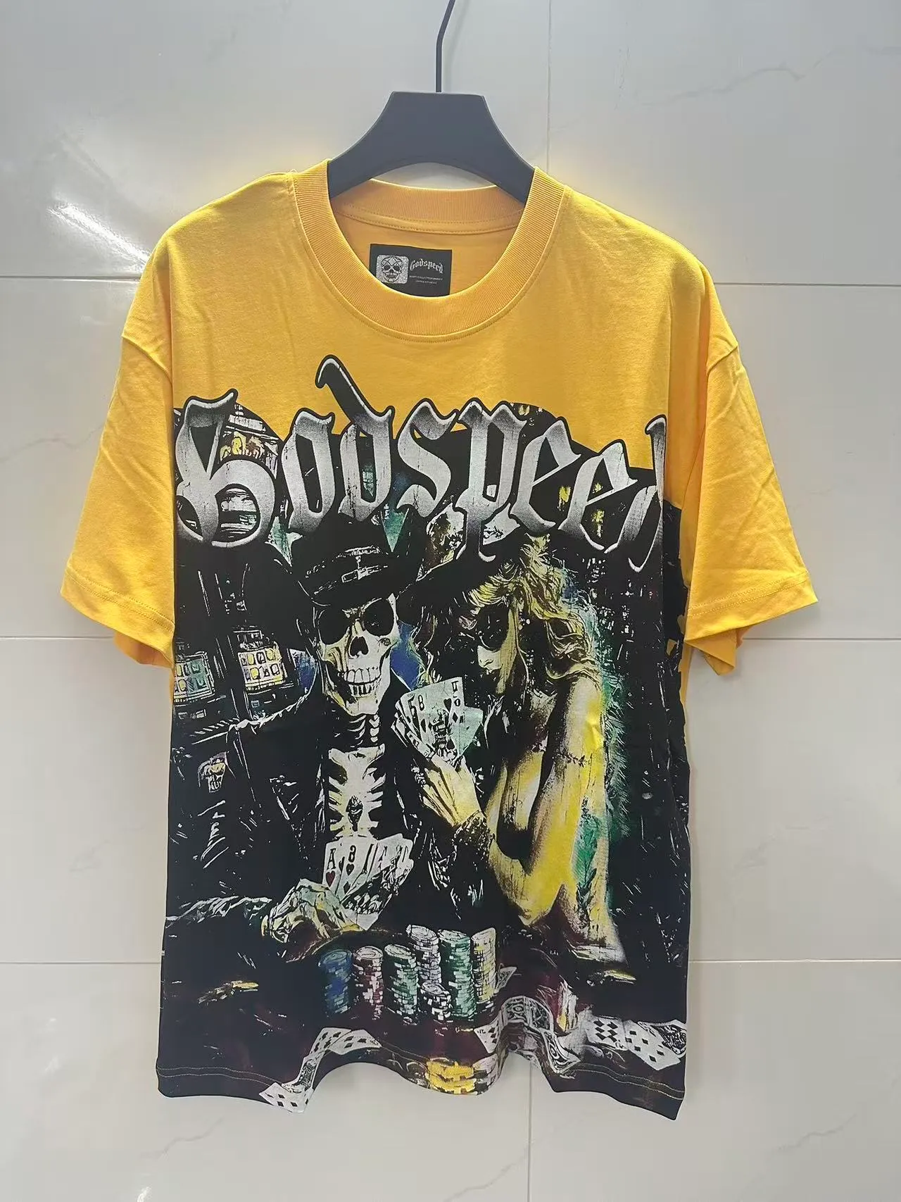 5150#Yellow｜ Godspeed Retro T（ ） （fabric）：32 Sizes（size）：S-M-L-XL （colour）：Yellow