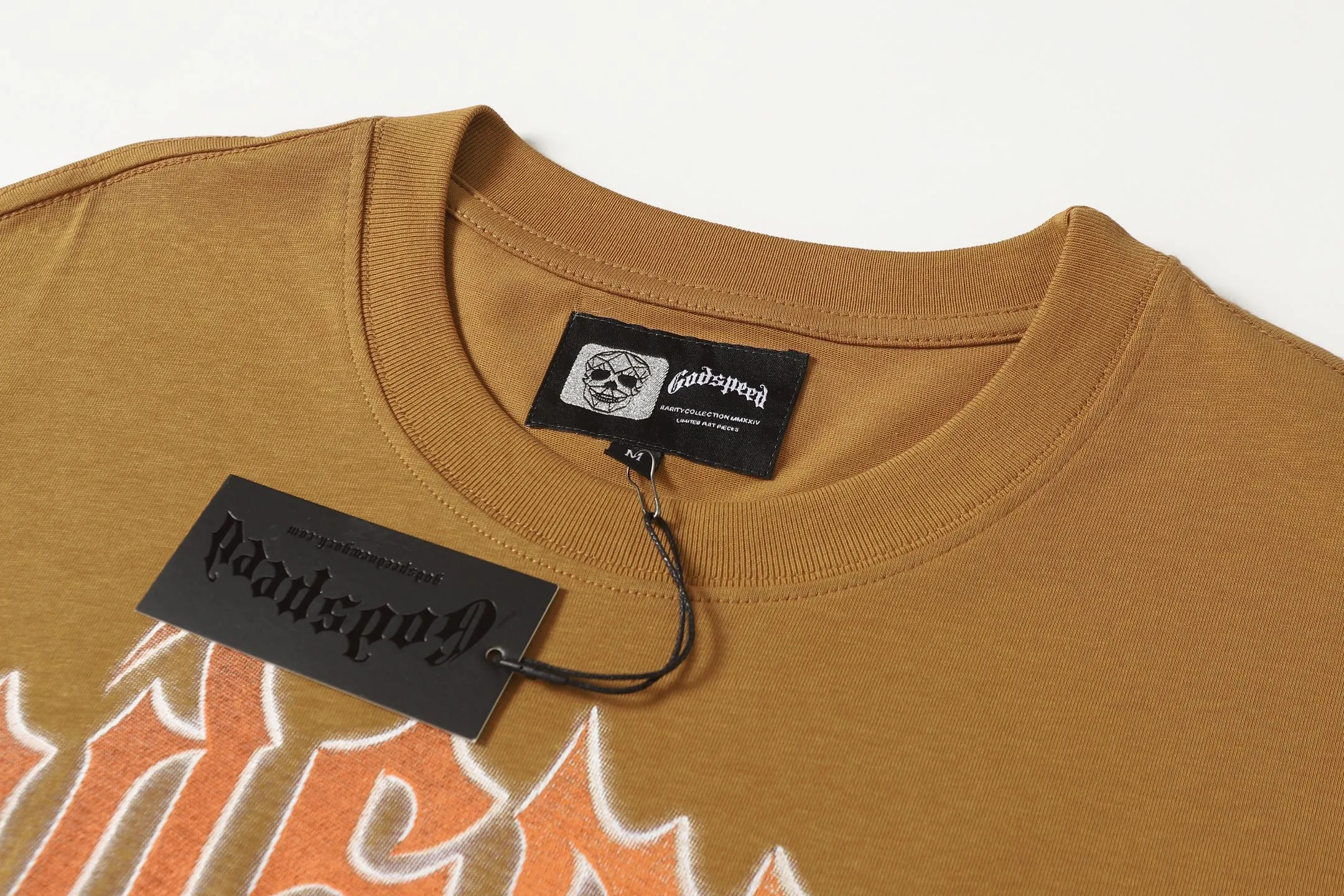 5089#Brown I Godspeed Retro T（ ） （fabric）32 Sizes（size）：S-M-L-XL （colour）：Brown
