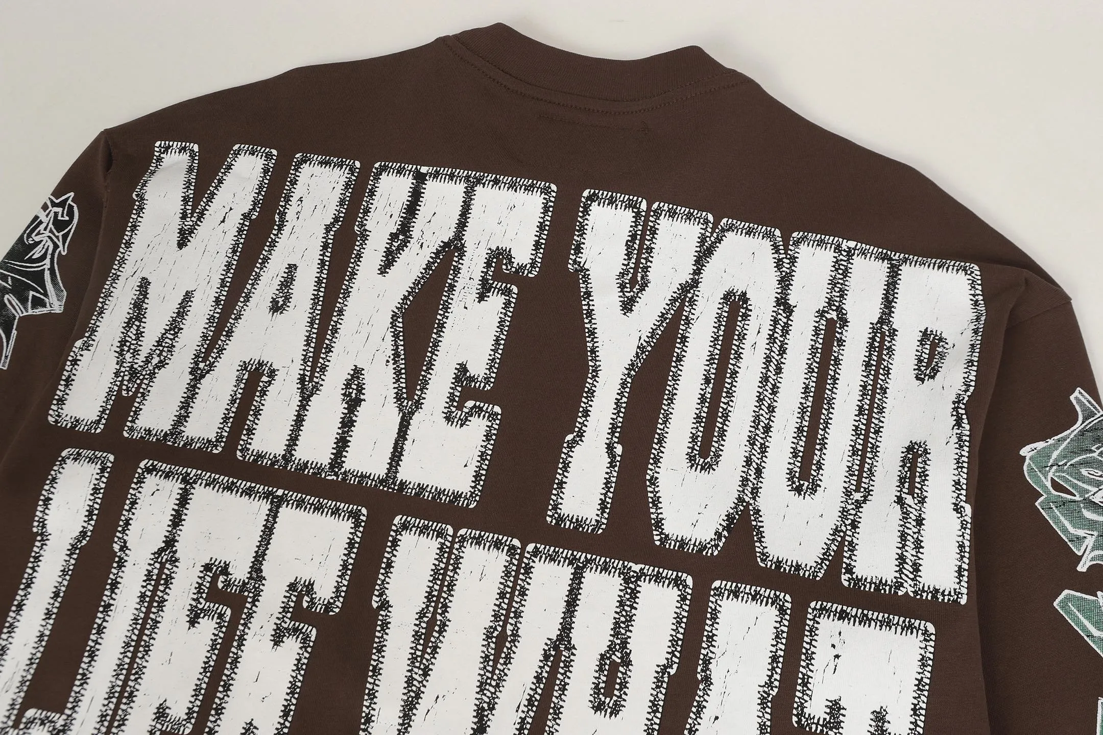 G #Coffee Brown I G 5 Godspeed Retro T（ ） （fabric）： 26 Sizes（size）：S-M-L-XL （colour）：Coffee Brown