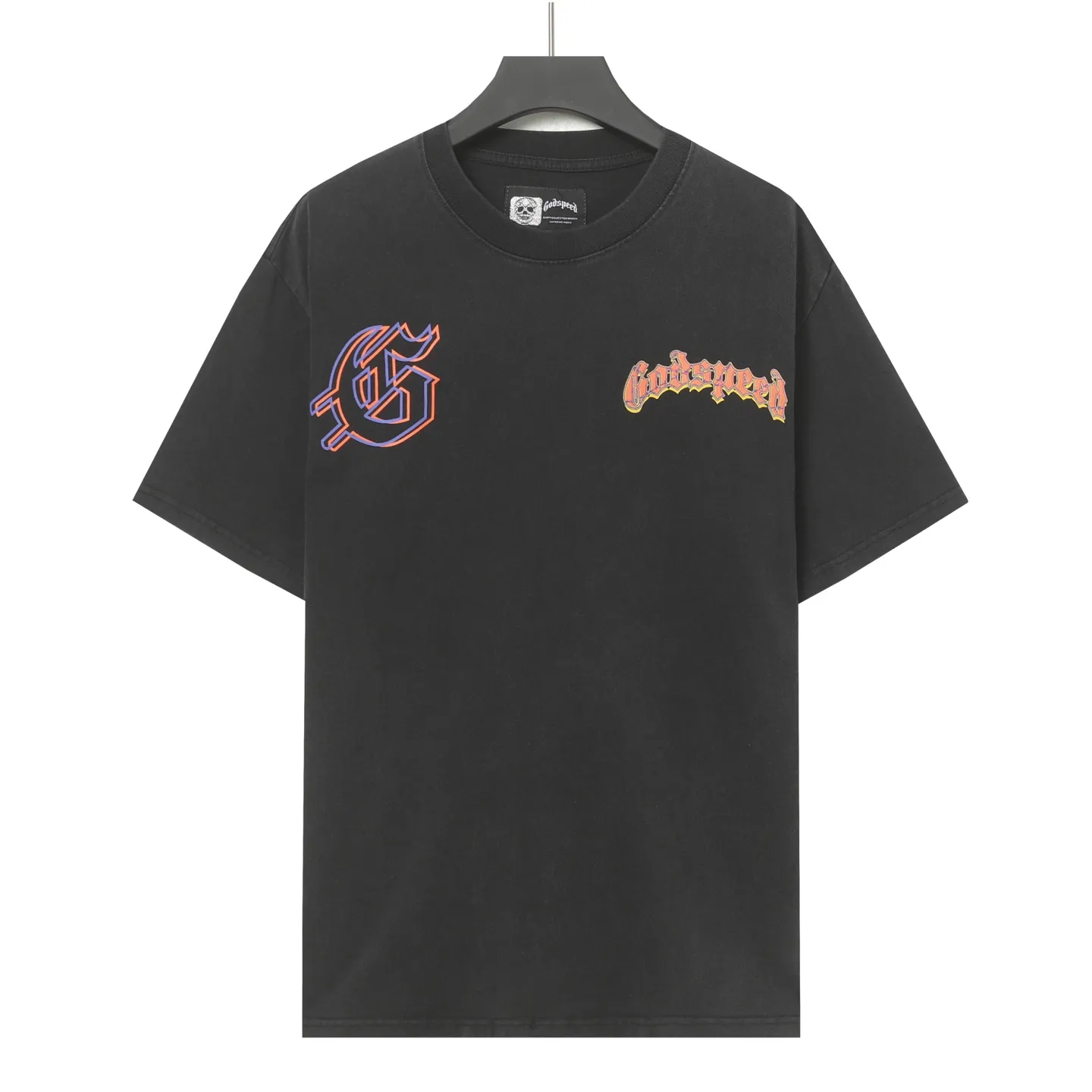 6008# Black｜ Godspeed Retro T（ ） （fabric）：32 Sizes（size）：S-M-L-XL （colour）： Black 👉