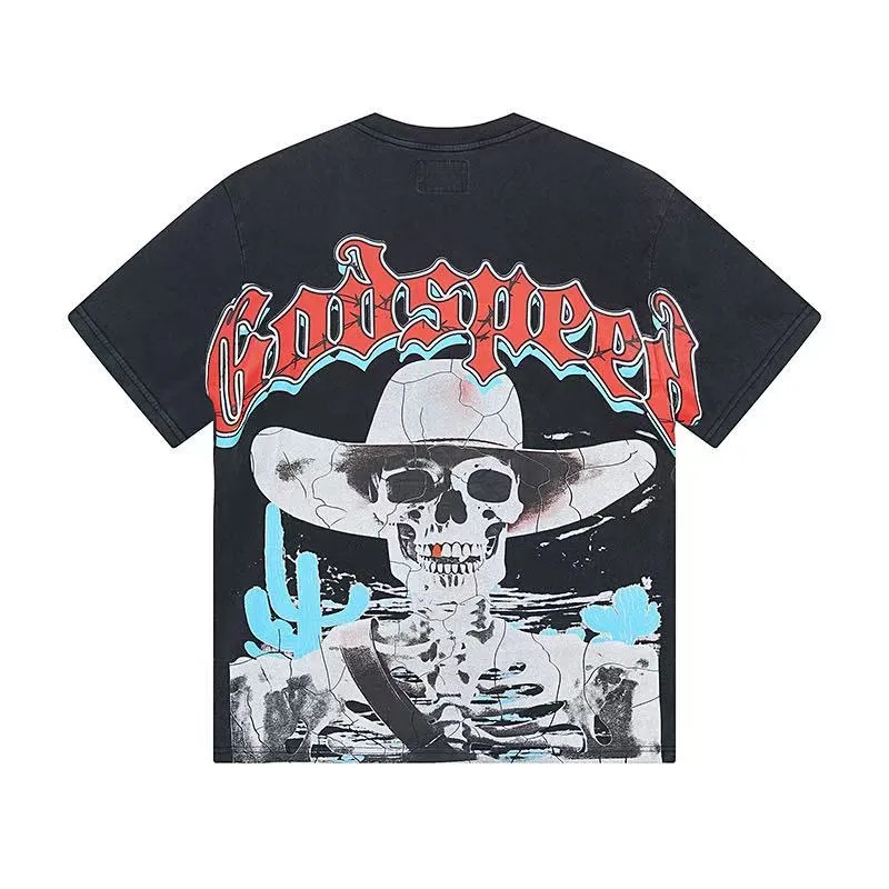 6008# Black｜ Godspeed Retro T（ ） （fabric）：32 Sizes（size）：S-M-L-XL （colour）： Black 👉
