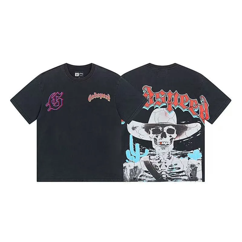 6008# Black｜ Godspeed Retro T（ ） （fabric）：32 Sizes（size）：S-M-L-XL （colour）： Black 👉