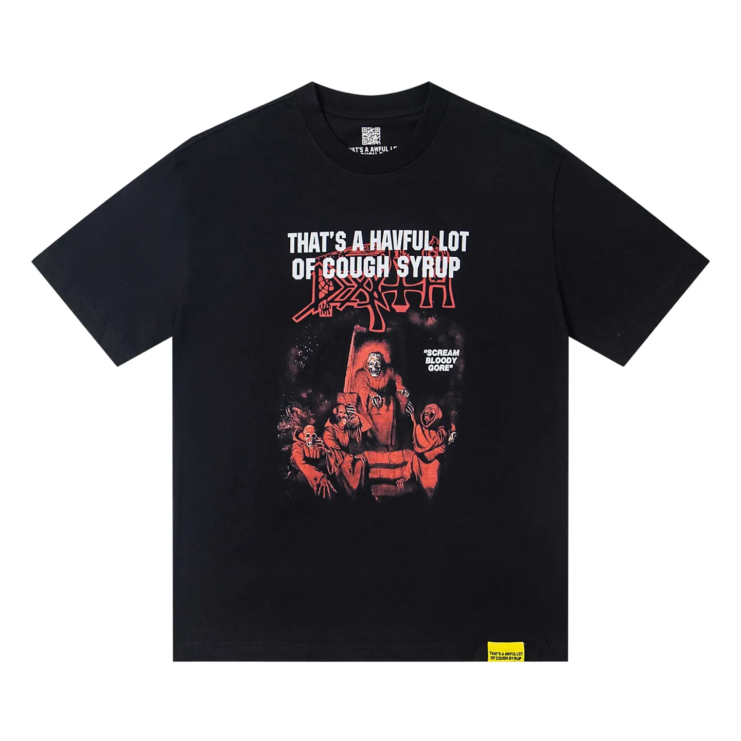 2217## Black （ ）｜ THAT'S A AWFUL LOT OF COUGH SYRUP In Stock T （fabric):32 Sizes（size）：S-M L X L （colour）： Black