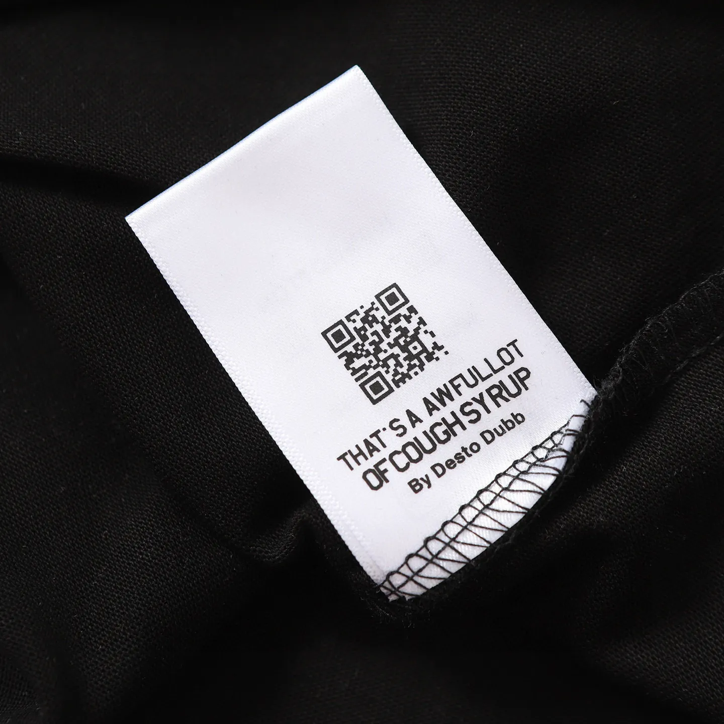 2217## Black （ ）｜ THAT'S A AWFUL LOT OF COUGH SYRUP In Stock T （fabric):32 Sizes（size）：S-M L X L （colour）： Black