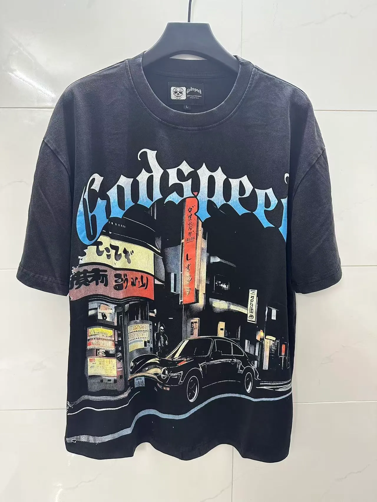 6333## Black ｜ In Stock （new） Godspeed Retro T（ ） （fabric）：32 Sizes（size）：S-M-L-XL （colour）： Black