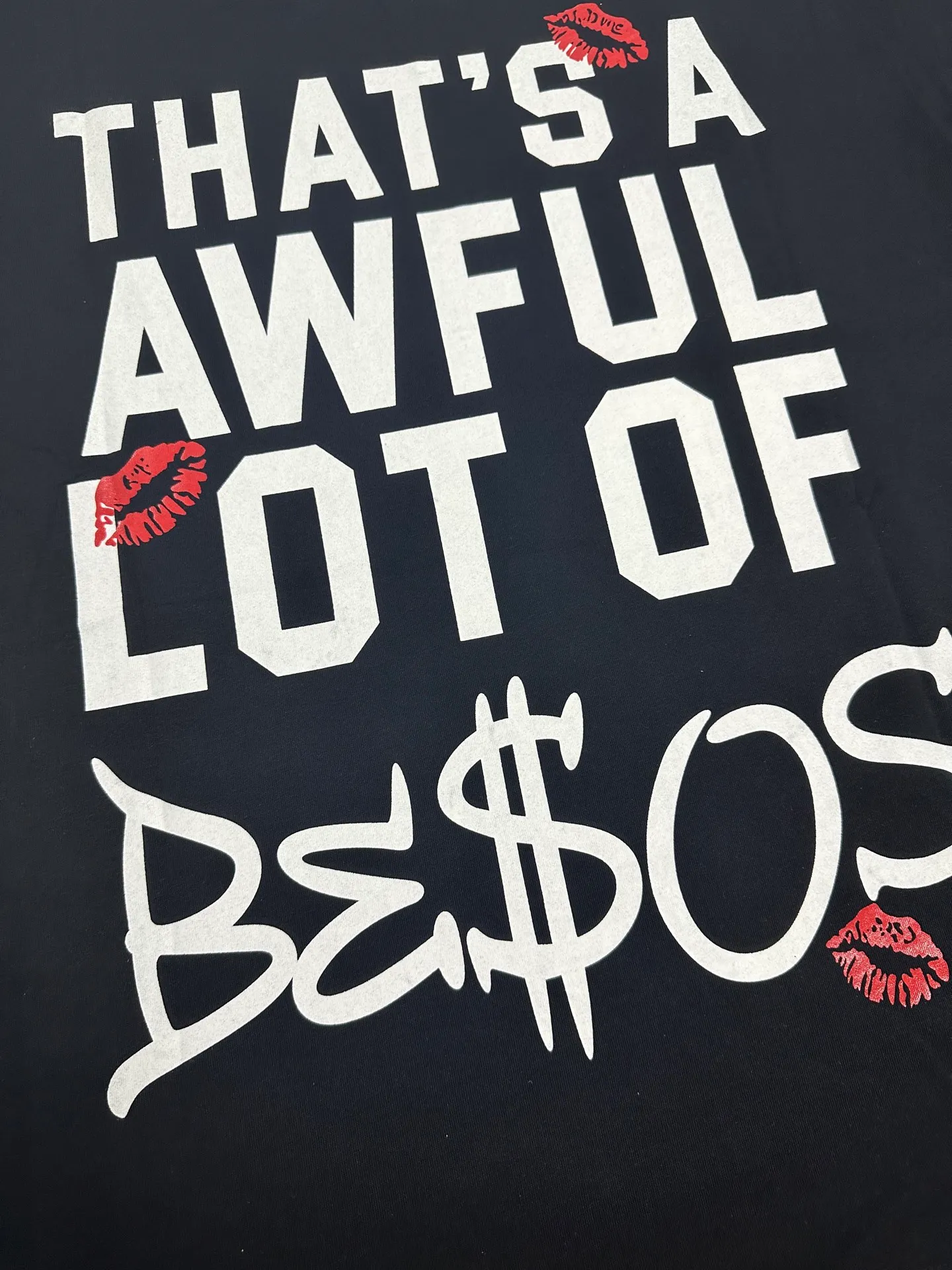 2210# Black ｜ THAT'S A AWFUL LOT OF COUGH SYRUP In Stock T （fabric):32 Sizes（size）：S-M L X L （colour）：Black