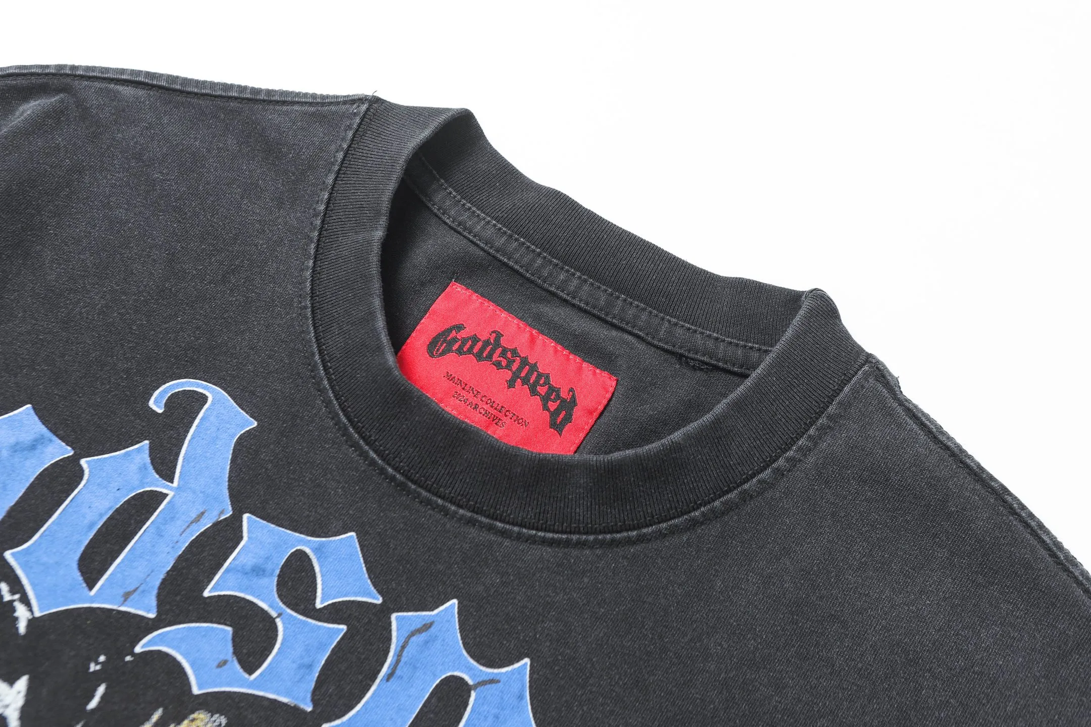 6020# Black｜ Godspeed Retro T（ ） （fabric）：32 Sizes（size）：S-M-L-XL （colour）： Black 👉