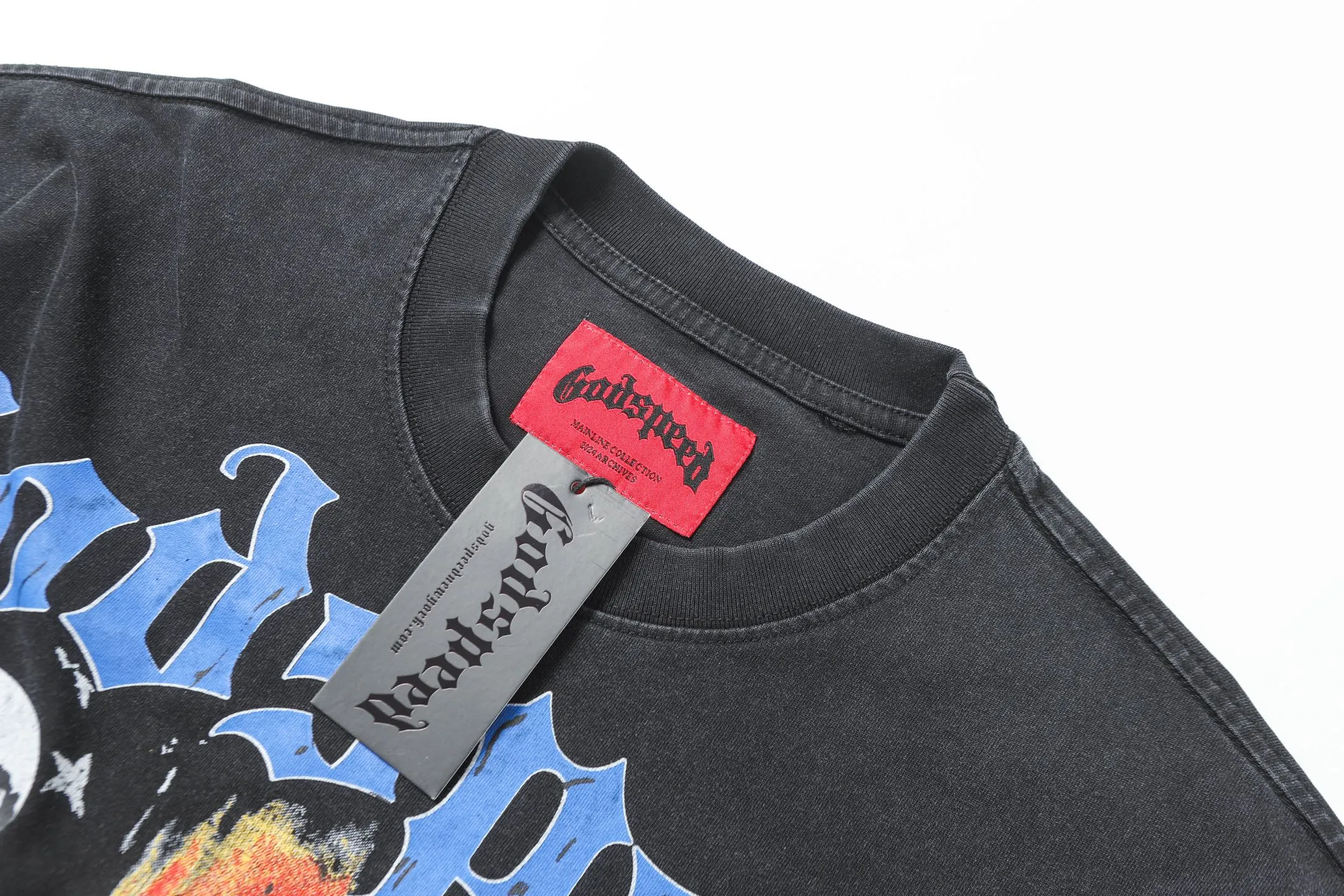 6020# Black｜ Godspeed Retro T（ ） （fabric）：32 Sizes（size）：S-M-L-XL （colour）： Black 👉