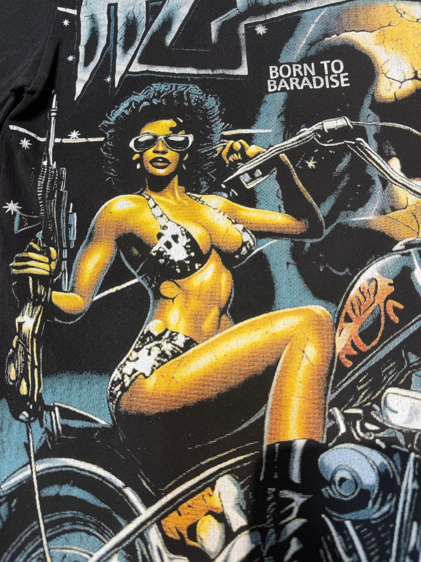 # Black｜ In Stock （Retro） Hellstar T （fabric):32 Sizes（size）：S-M L X L （colour）： Black