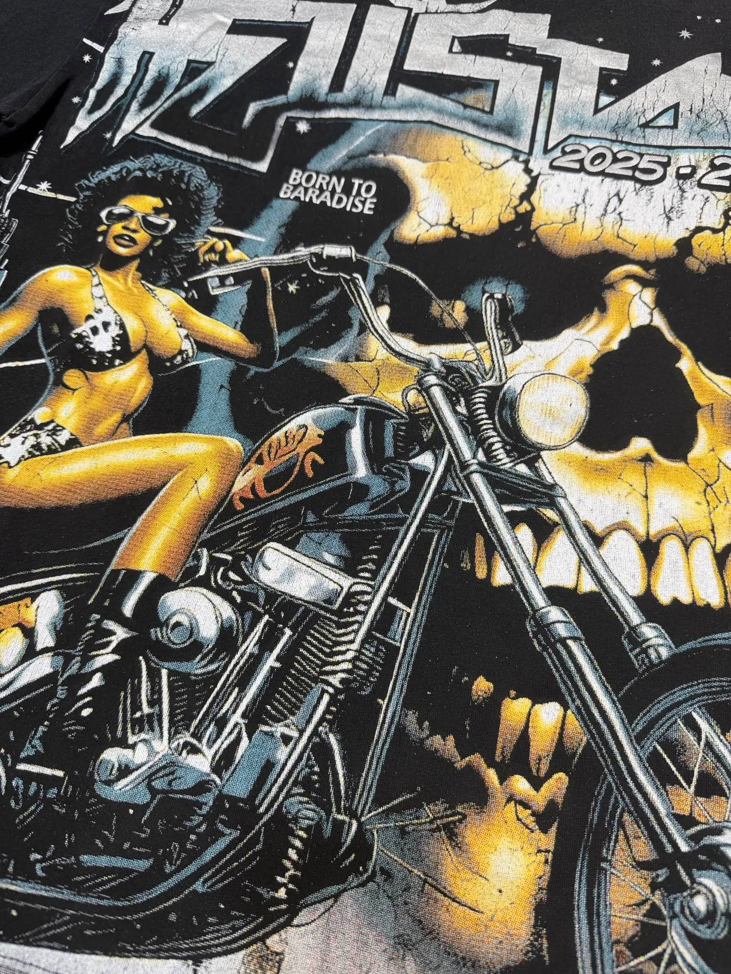 # Black｜ In Stock （Retro） Hellstar T （fabric):32 Sizes（size）：S-M L X L （colour）： Black