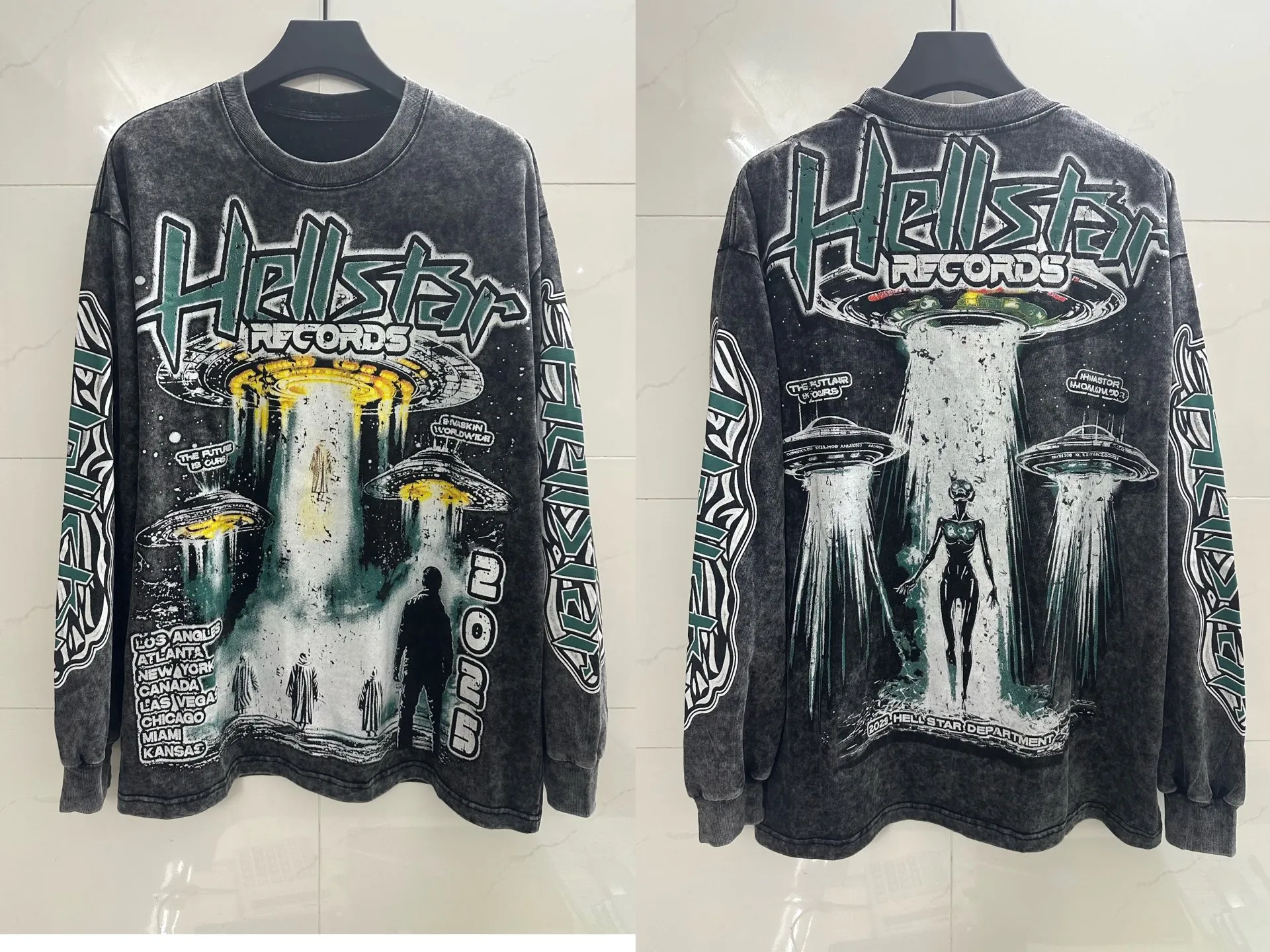 8101# Black ｜ In Stock Hellstar / T （fabric):26 Sizes（size）：S-M L X L （colour）： Black