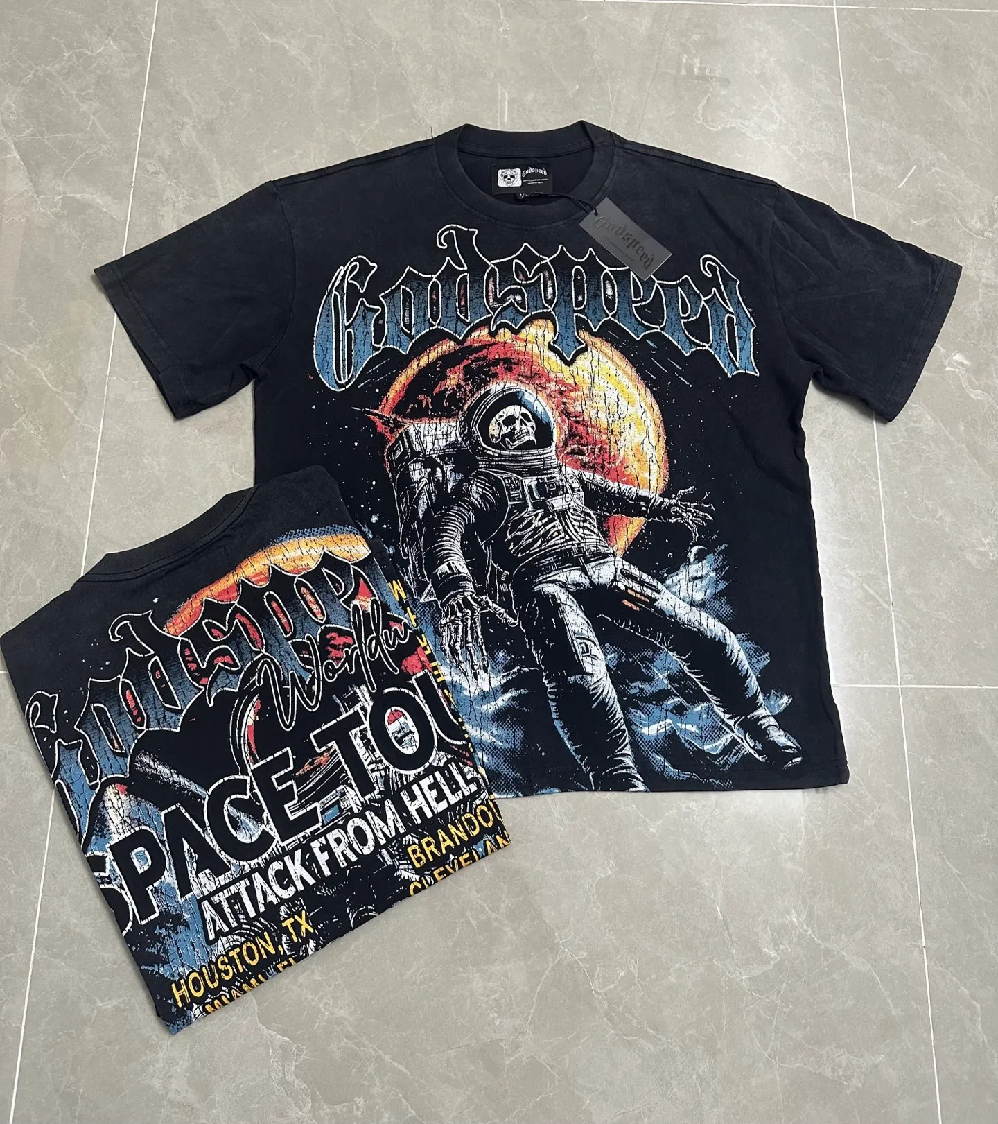 6131# Black I In Stock （ ） Godspeed Retro T（ ） （fabric）：32 Sizes（size）：S-M-L-XL （colour） Black