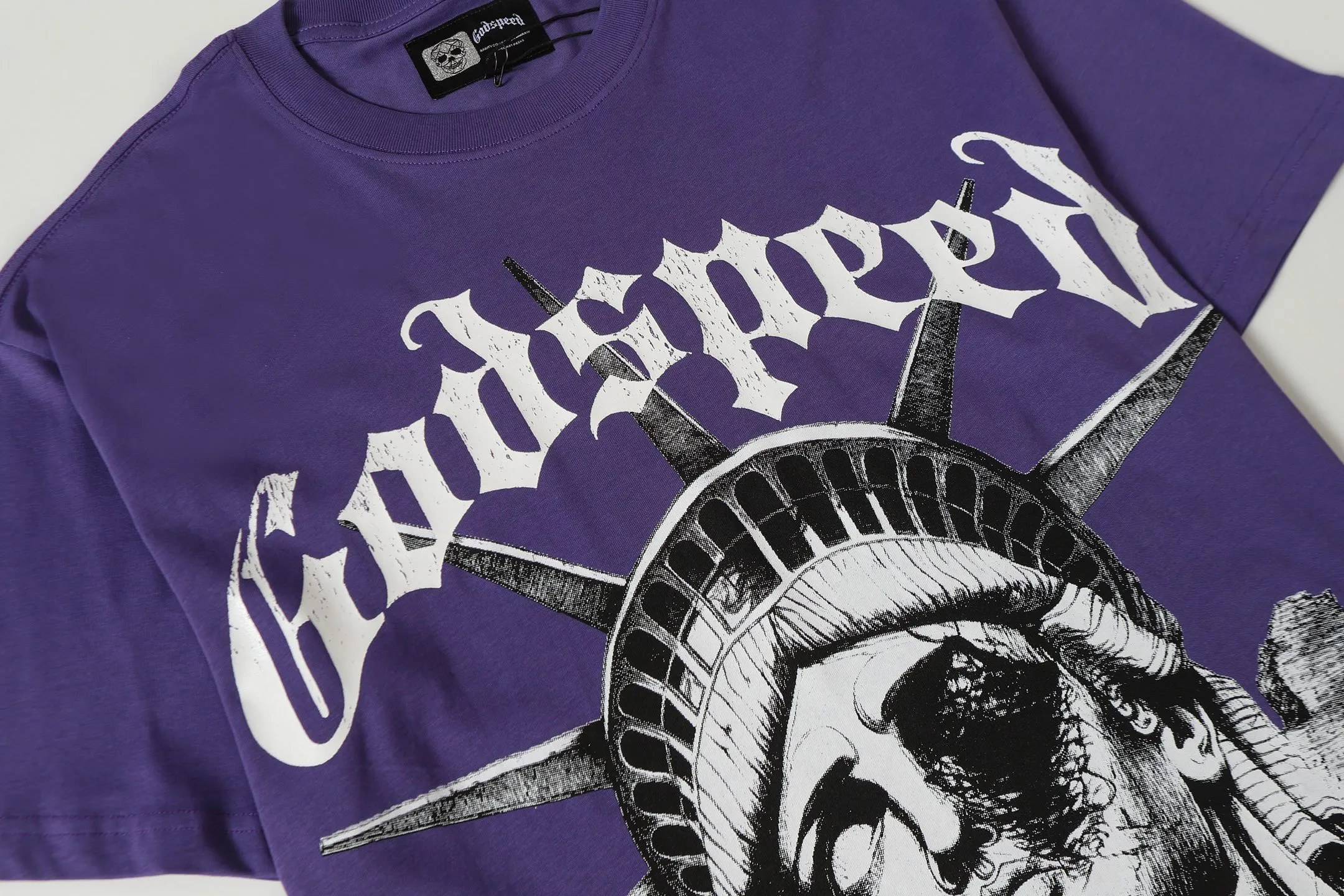 5086# / ｜ Godspeed Retro T（ ） （fabric）32 Sizes（size）：S-M-L-XL （colour）： / Purple 👉
