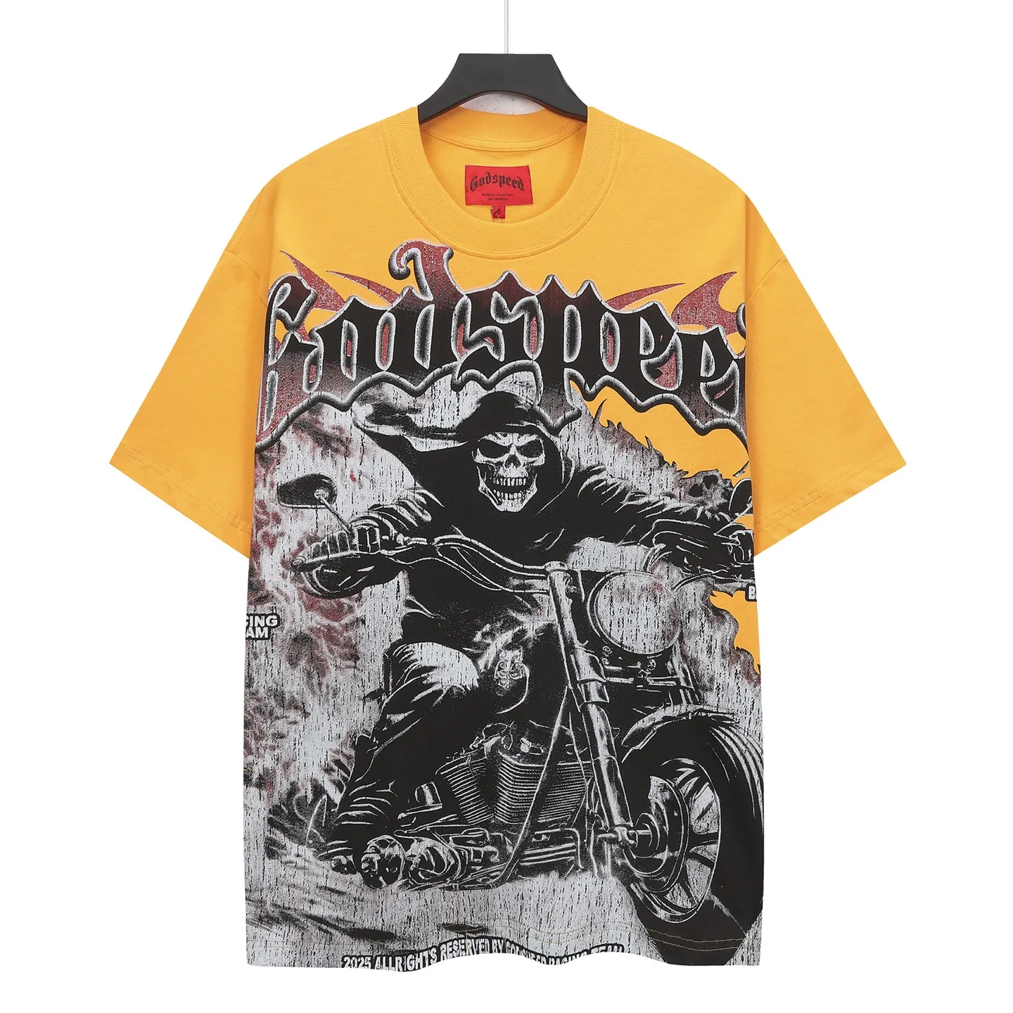 5325#Yellow ｜ In Stock （new） Godspeed Retro T（ ） （fabric）：32 Sizes（size）：S-M-L-XL （colour）：Yellow