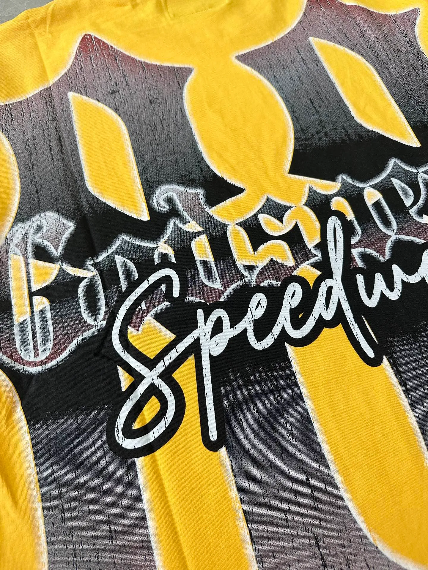 5325#Yellow ｜ In Stock （new） Godspeed Retro T（ ） （fabric）：32 Sizes（size）：S-M-L-XL （colour）：Yellow