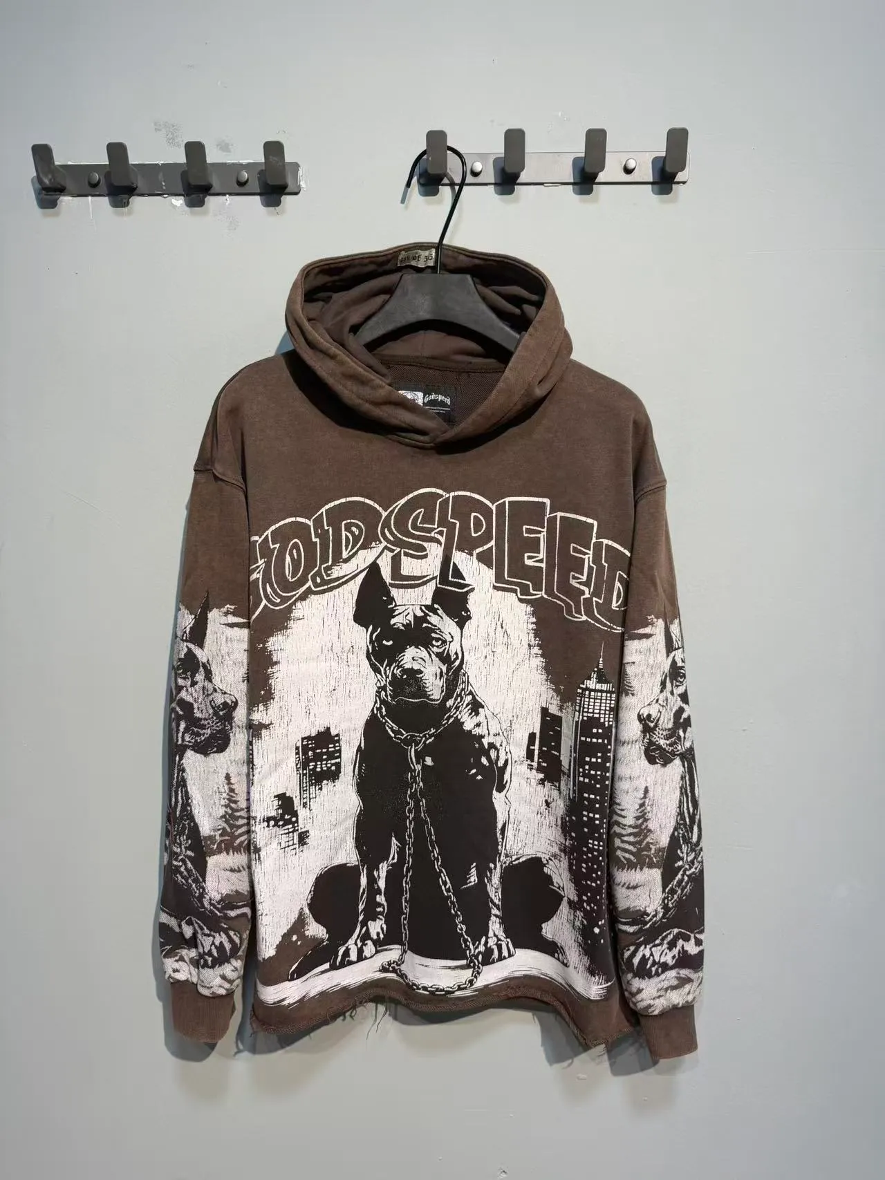 G 6852# Black/ Coffee Brown ｜ Godspeed Retro （ ） （fabric）： 100% Sizes（size）：S-M-L-XL （colour）： Black/ Coffee Brown