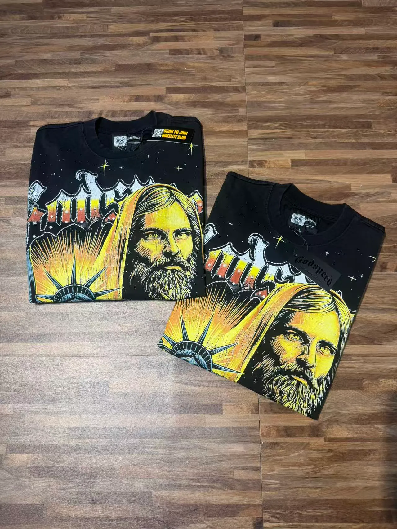 G # Black I Godspeed Retro T （ ） （fabric）： 26 Sizes（size）：S-M-L-XL （colour）： Black 👉