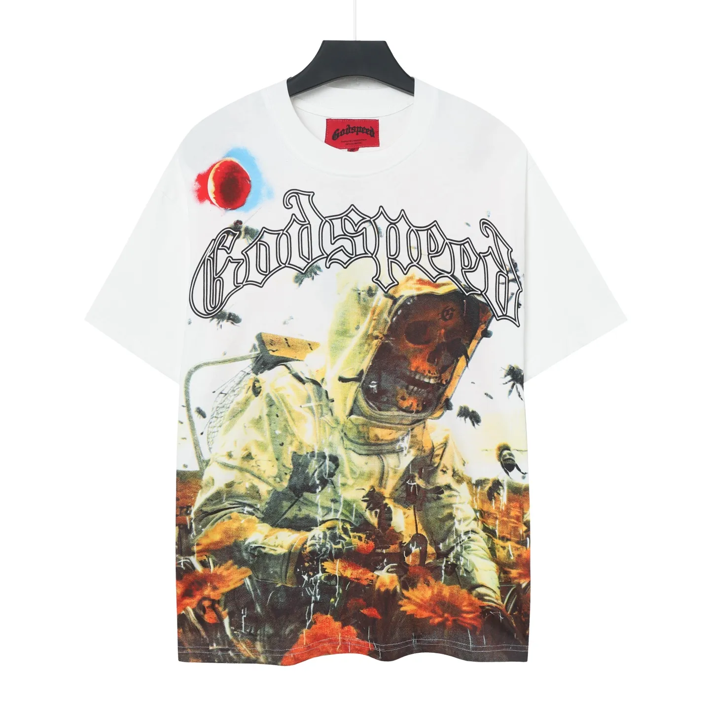 5070#White｜ Godspeed Retro T（ ） （fabric）：32 Sizes（size）：S-M-L-XL （colour）：White 👉 👉