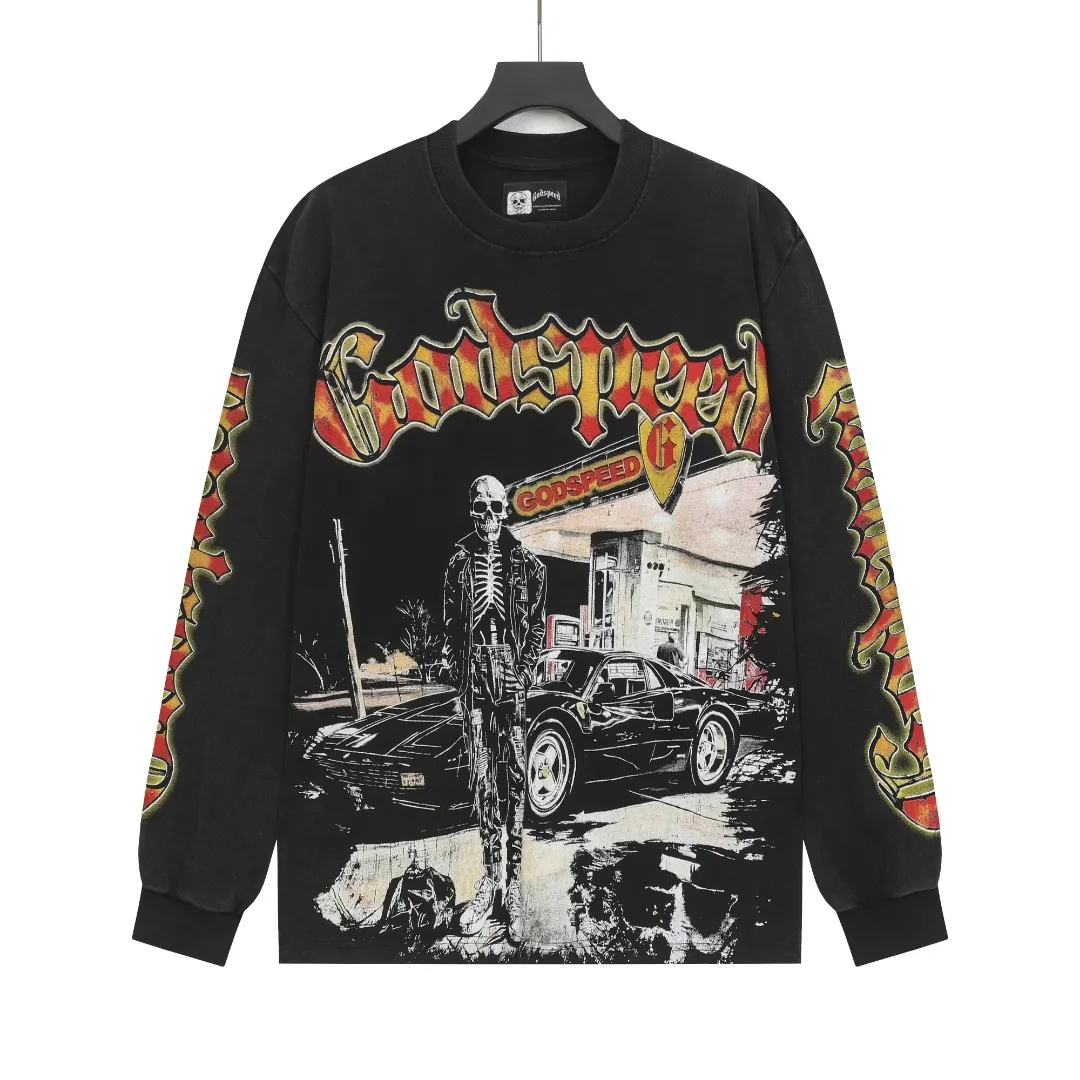G # Black I Godspeed Retro T （ ） （fabric）： 26 Sizes（size）：S-M-L-XL （colour）： Black