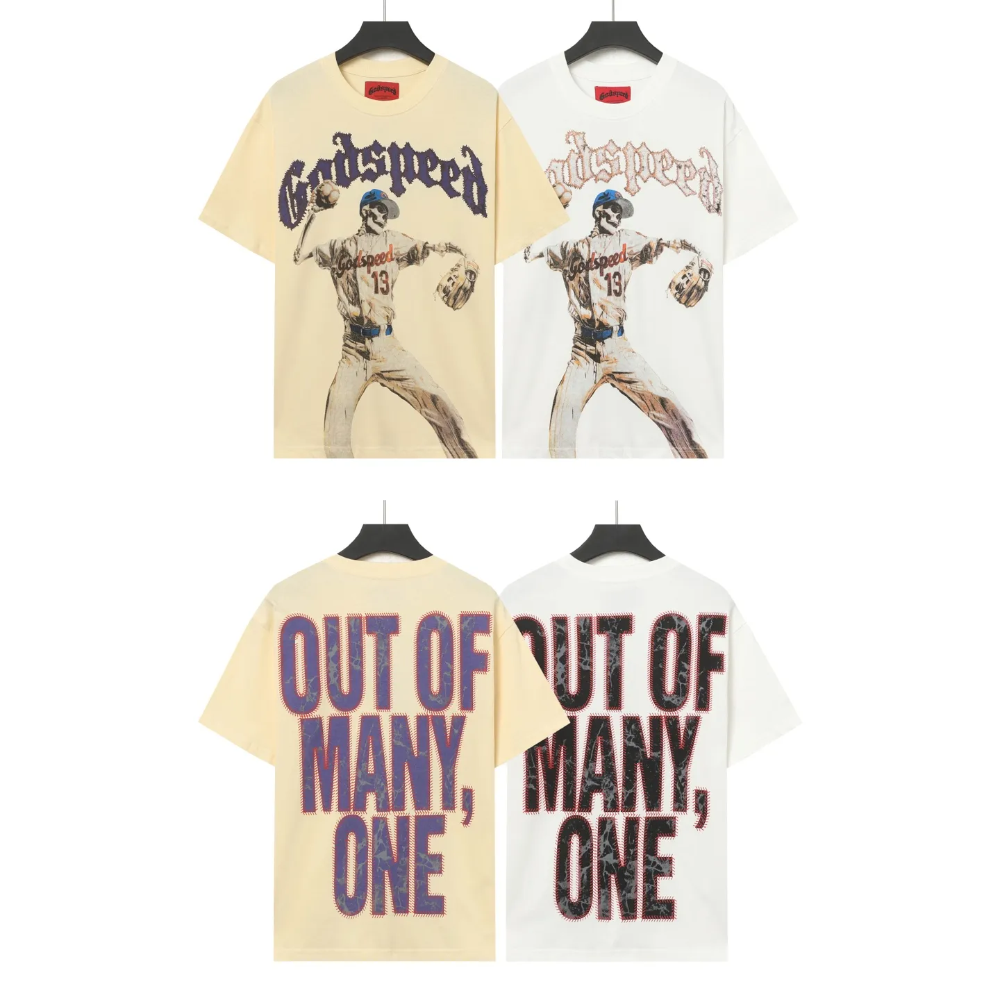 5013#White｜ ｜ Godspeed Retro T（ ） （fabric）：32 Sizes（size）：S-M-L-XL （colour）：White、 、