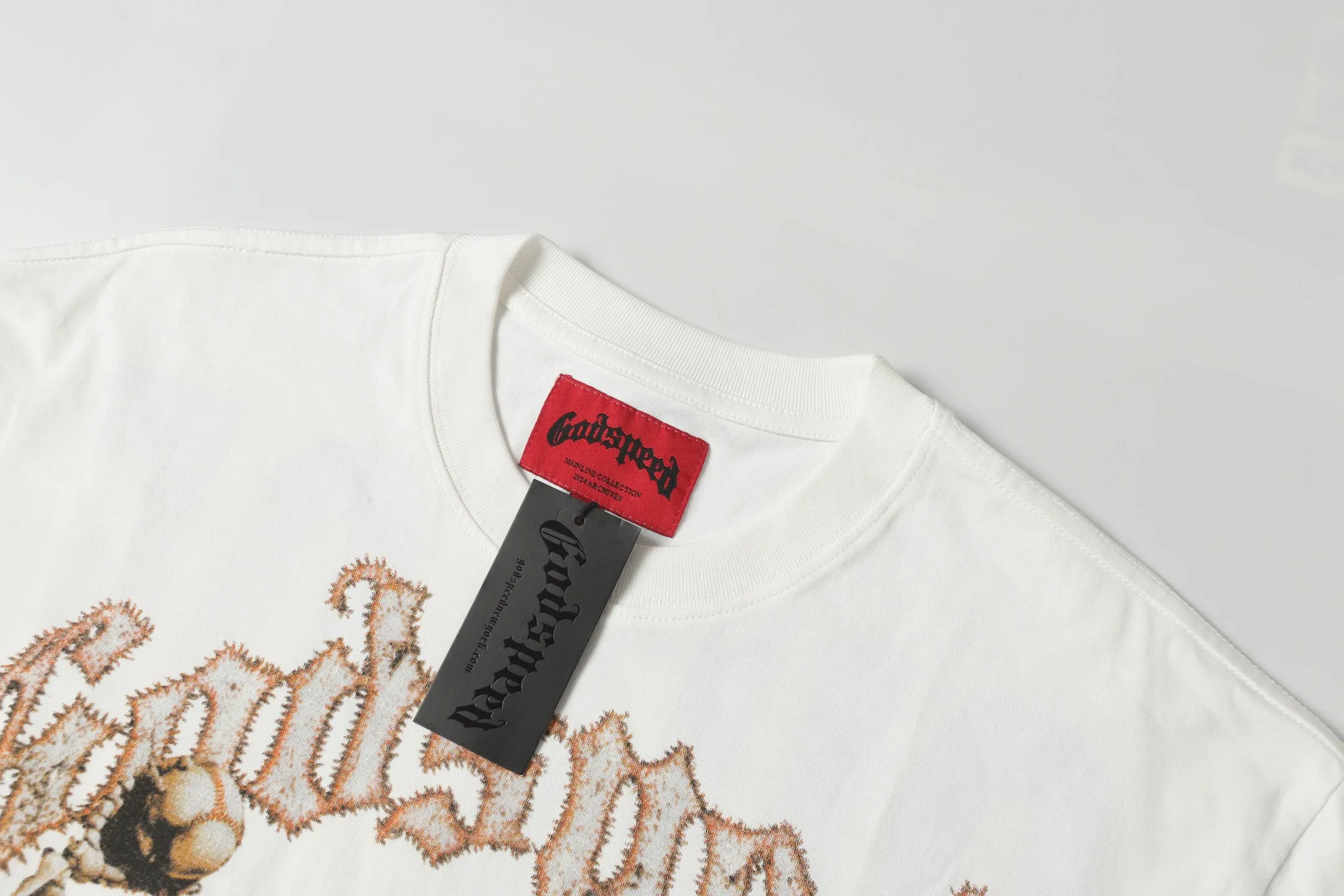 5013#White｜ ｜ Godspeed Retro T（ ） （fabric）：32 Sizes（size）：S-M-L-XL （colour）：White、 、