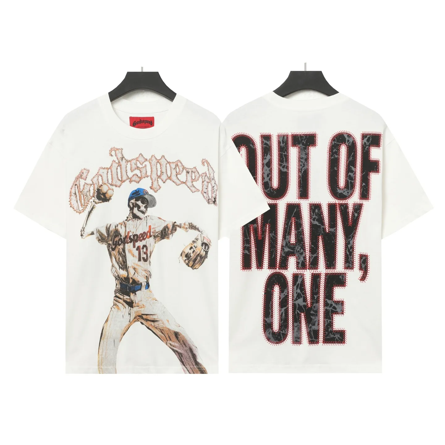 5013#White｜ ｜ Godspeed Retro T（ ） （fabric）：32 Sizes（size）：S-M-L-XL （colour）：White、 、
