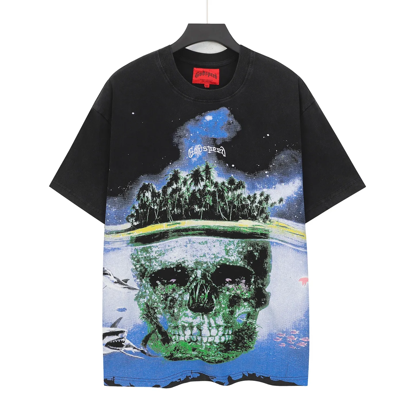 6110# I （ + ） Godspeed Retro T（ ） （fabric）：32 Sizes（size）：S-M-L-XL （colour）： Black