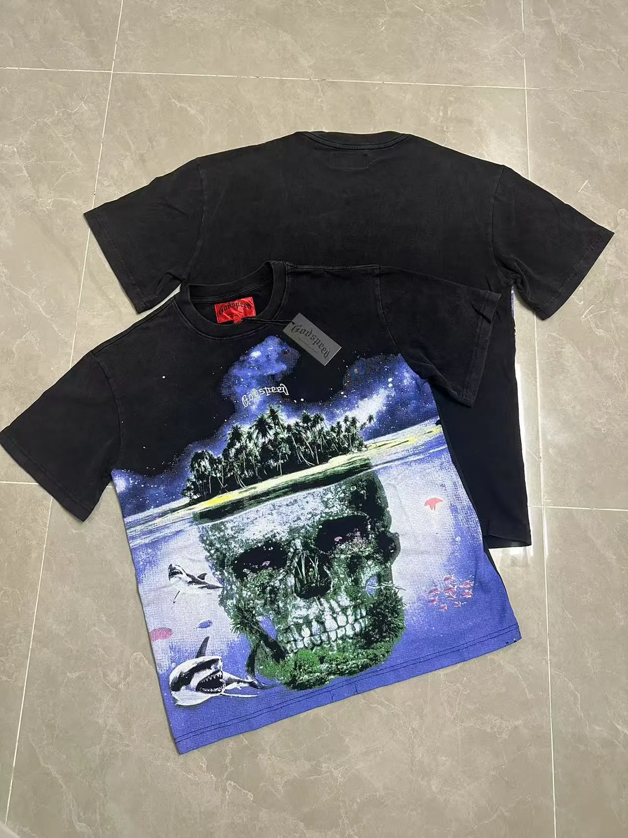 6110# I （ + ） Godspeed Retro T（ ） （fabric）：32 Sizes（size）：S-M-L-XL （colour）： Black