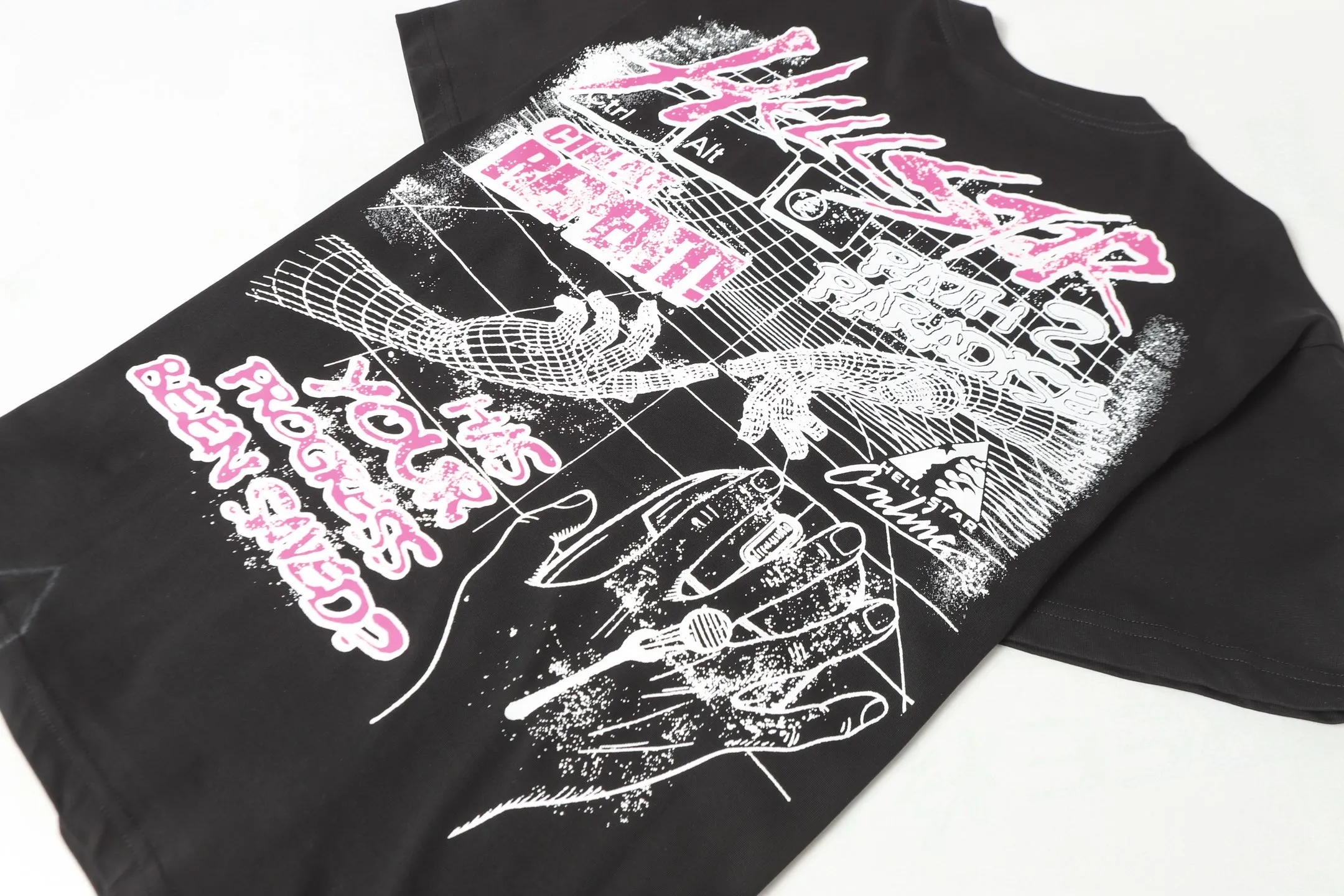 #White/Black ｜ In Stock Hellstar 、 T （fabric):32 Sizes（size）：S-M L X L （colour）：White、Black